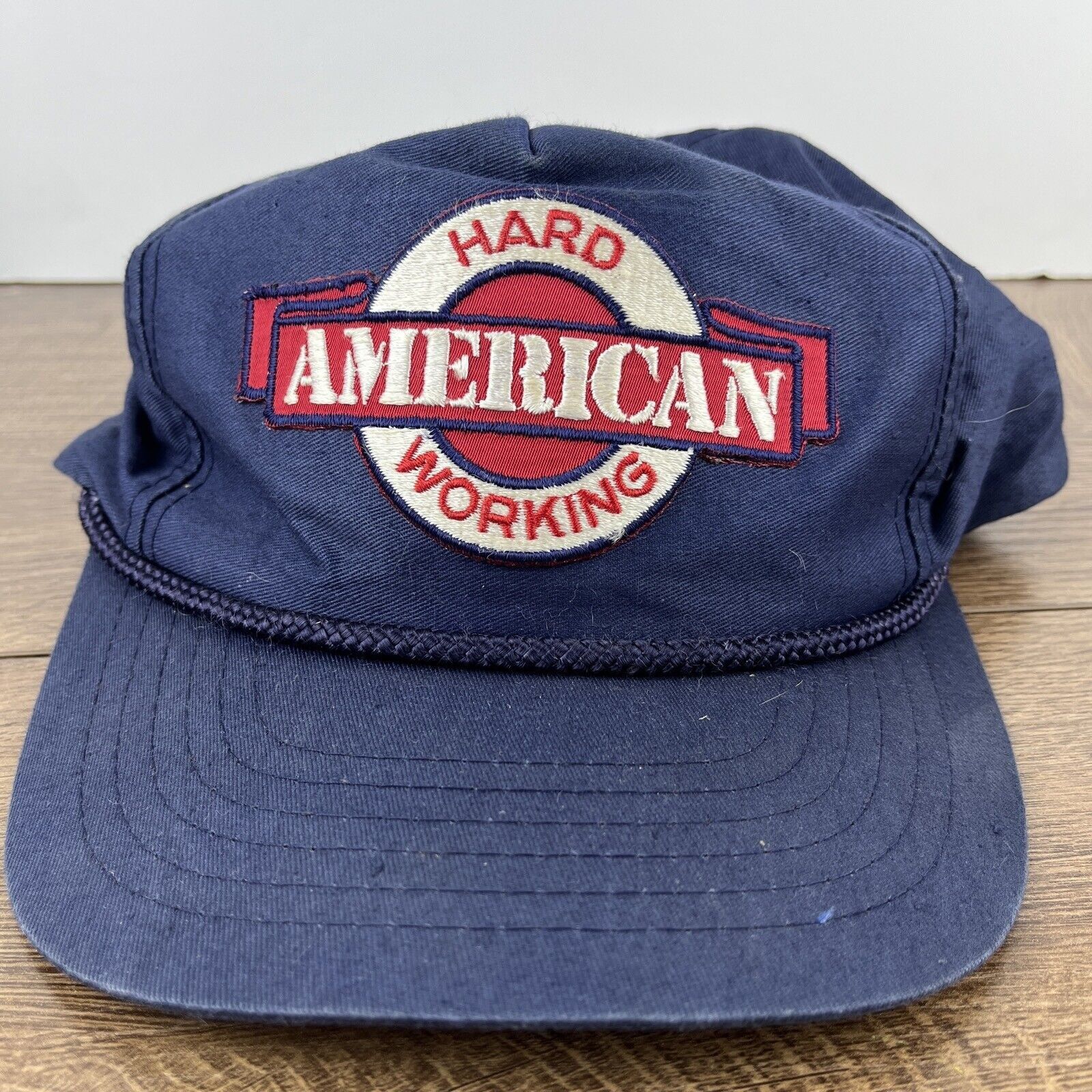 Other Hard Working American Hat Blue Hat Adjustable Adult Size Hat Size ONE SIZE - 4 Thumbnail