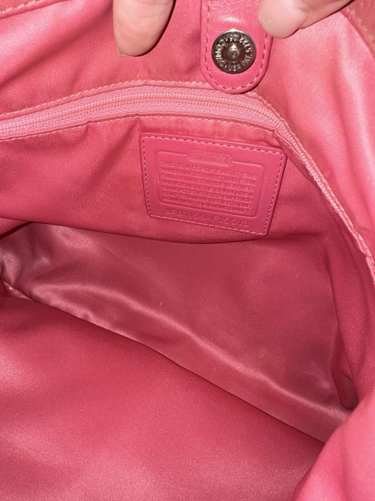 Coach Coach Hand Bag Purse Tote Satchel Soft Pink Leather Size ONE SIZE - 9 Thumbnail