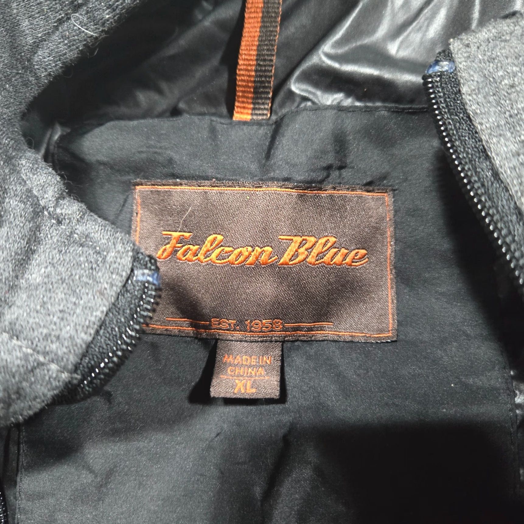 Vintage Falcon Brand XL Men's Bomber Jacket Wide Tailored Zip Full Pocket Rain Wind Coat Double Layer Jacket/Coat? Size US XL / EU 56 / 4 - 4 Thumbnail