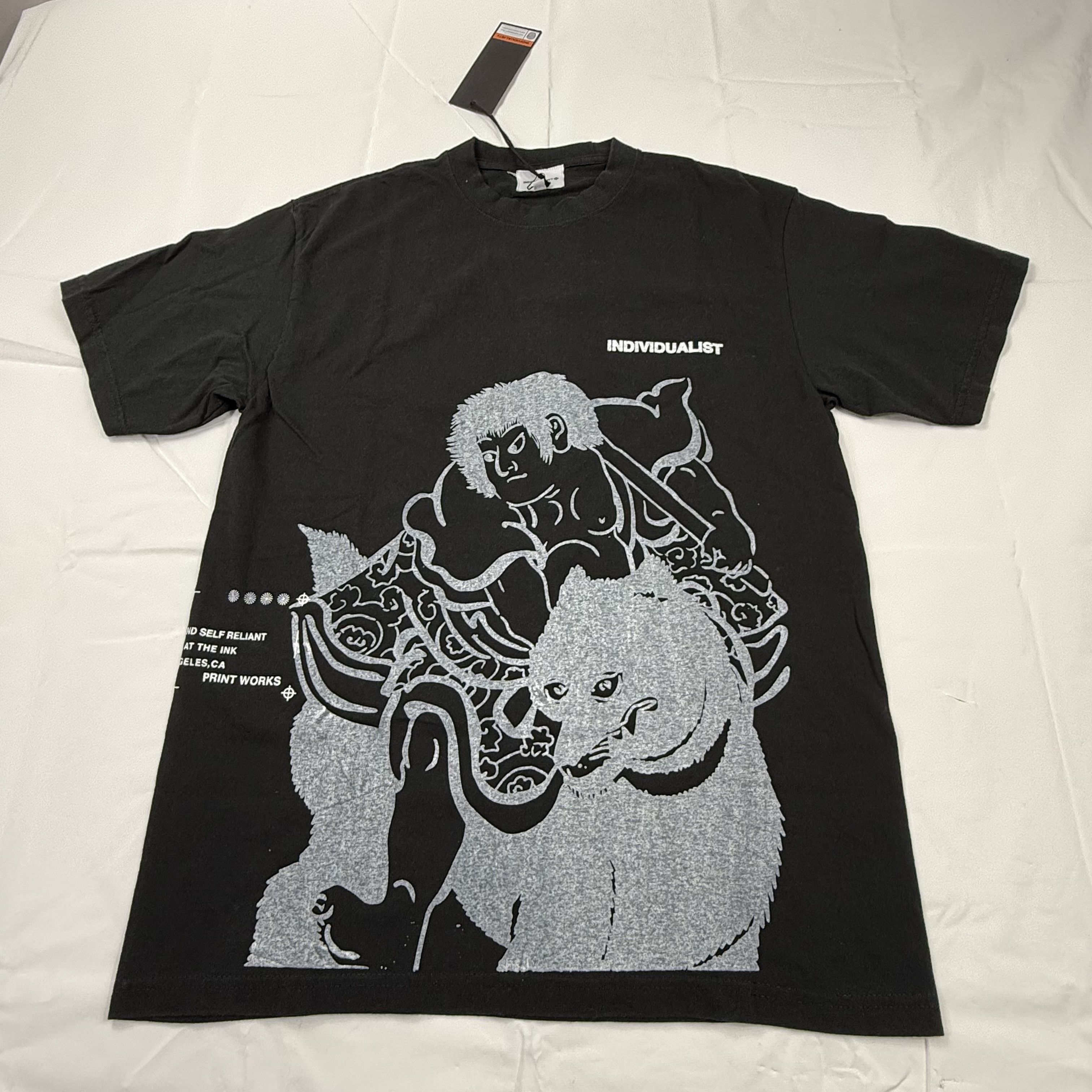 INDIVIDUALIST Individualist Los Angeles Graphic T-Shirt Black Wolf Warrior Size US M / EU 48-50 / 2 - 1 Thumbnail