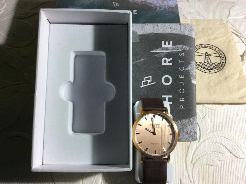 Designer Shore Projects Watch rose gold dial Brown Strap - Unisex Size ONE SIZE - 2 Thumbnail