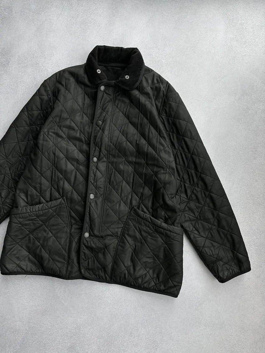 Barbour × Vintage Vintage Barbour Polarquilt Black Jacket Size US L / EU 52-54 / 3 - 3 Thumbnail