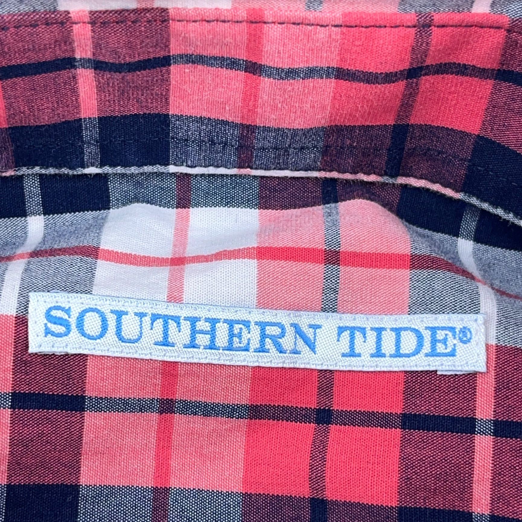 Southern Tide Southern Tide Shirt Men XL Pink Plaid Button-Up Fish Poplin Cotton Stretch Size US XL / EU 56 / 4 - 3 Thumbnail