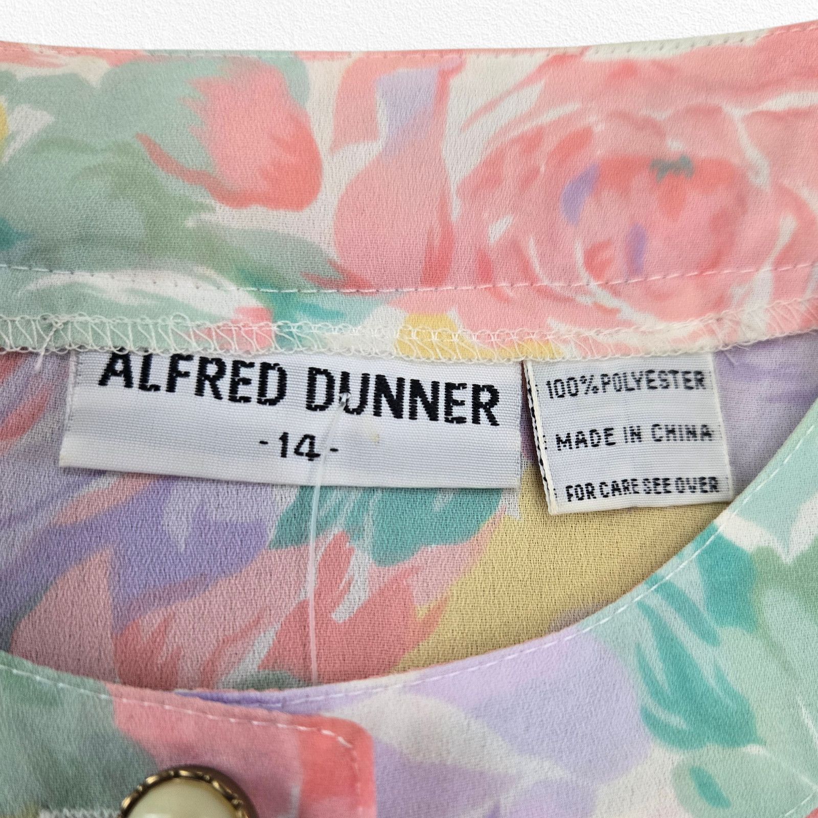 Vintage Vintage 90s Alfred Dunner Pastel Floral Blouse Size 14 Size XL / US 12-14 / IT 48-50 - 7 Thumbnail