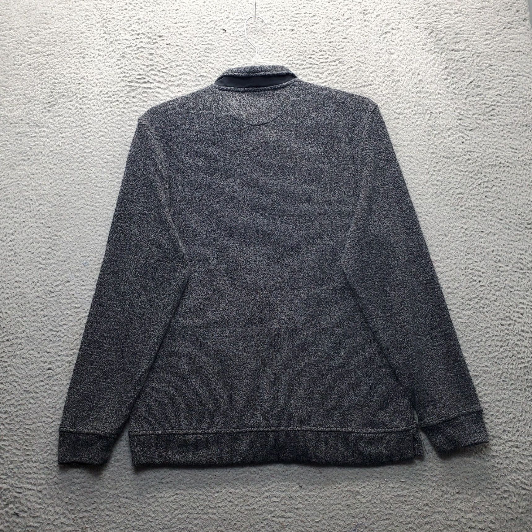 Club Room Club Room Mens Cardigan Sweater M Black Heather Knit Long Sleeve Hacci Zip Size US M / EU 48-50 / 2 - 2 Thumbnail