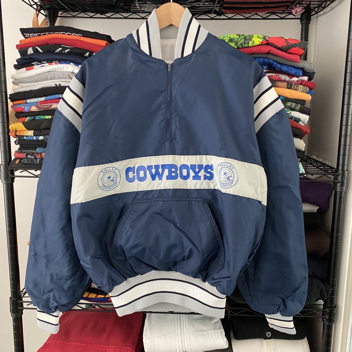 Delong Vintage Dallas Cowboys Nylon Jacket Windbreaker DeLong 1980s Size US L / EU 52-54 / 3 - 1 Thumbnail