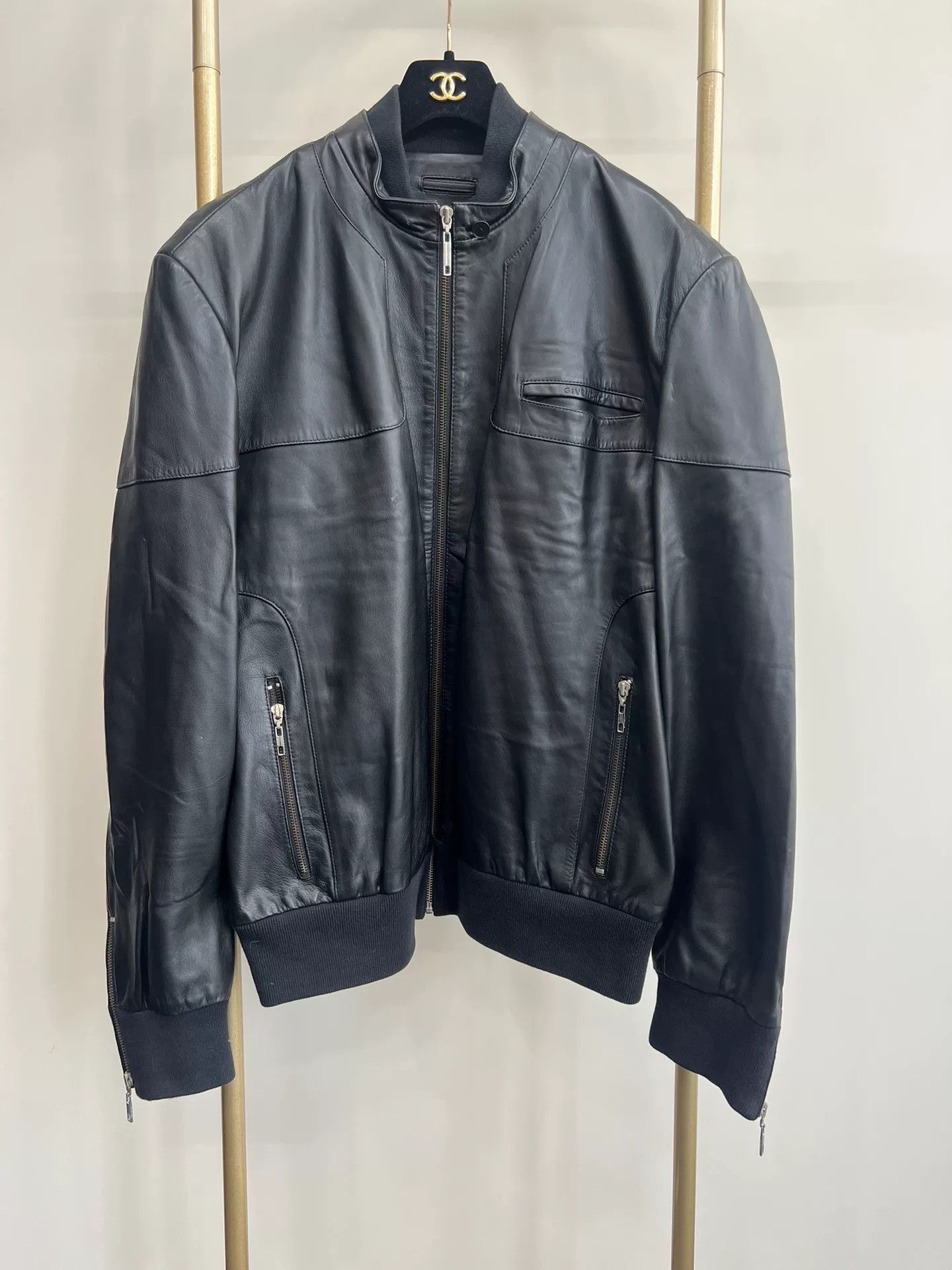 Givenchy GIVENCHY Logo Leather Jacket XXL Size US XXL / EU 58 / 5 - 1 Thumbnail
