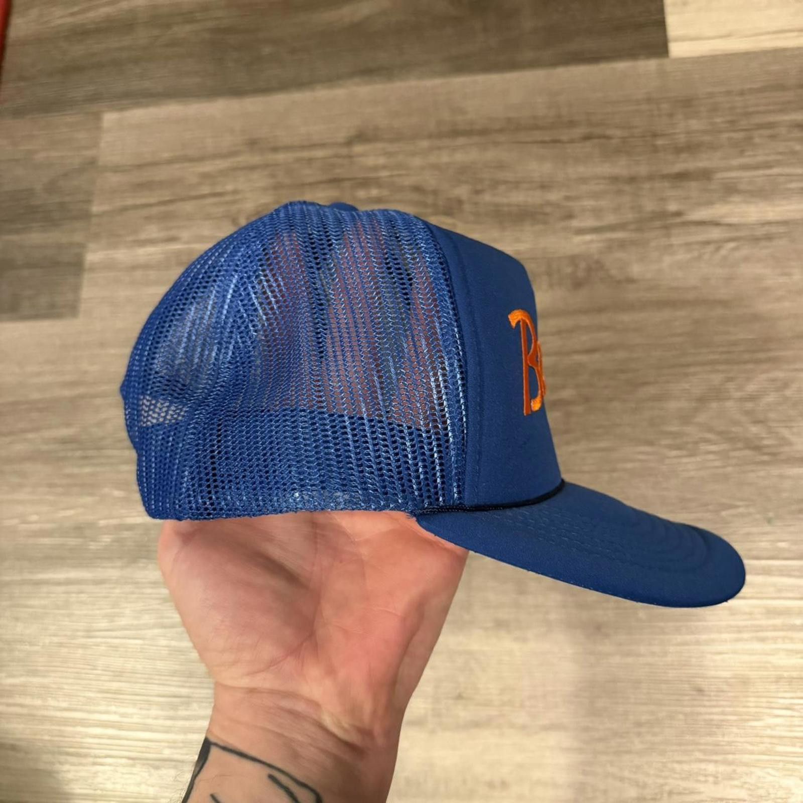 NFL vintage Denver broncos script SnapBack trucker hat 80s OS Size ONE SIZE - 4 Thumbnail