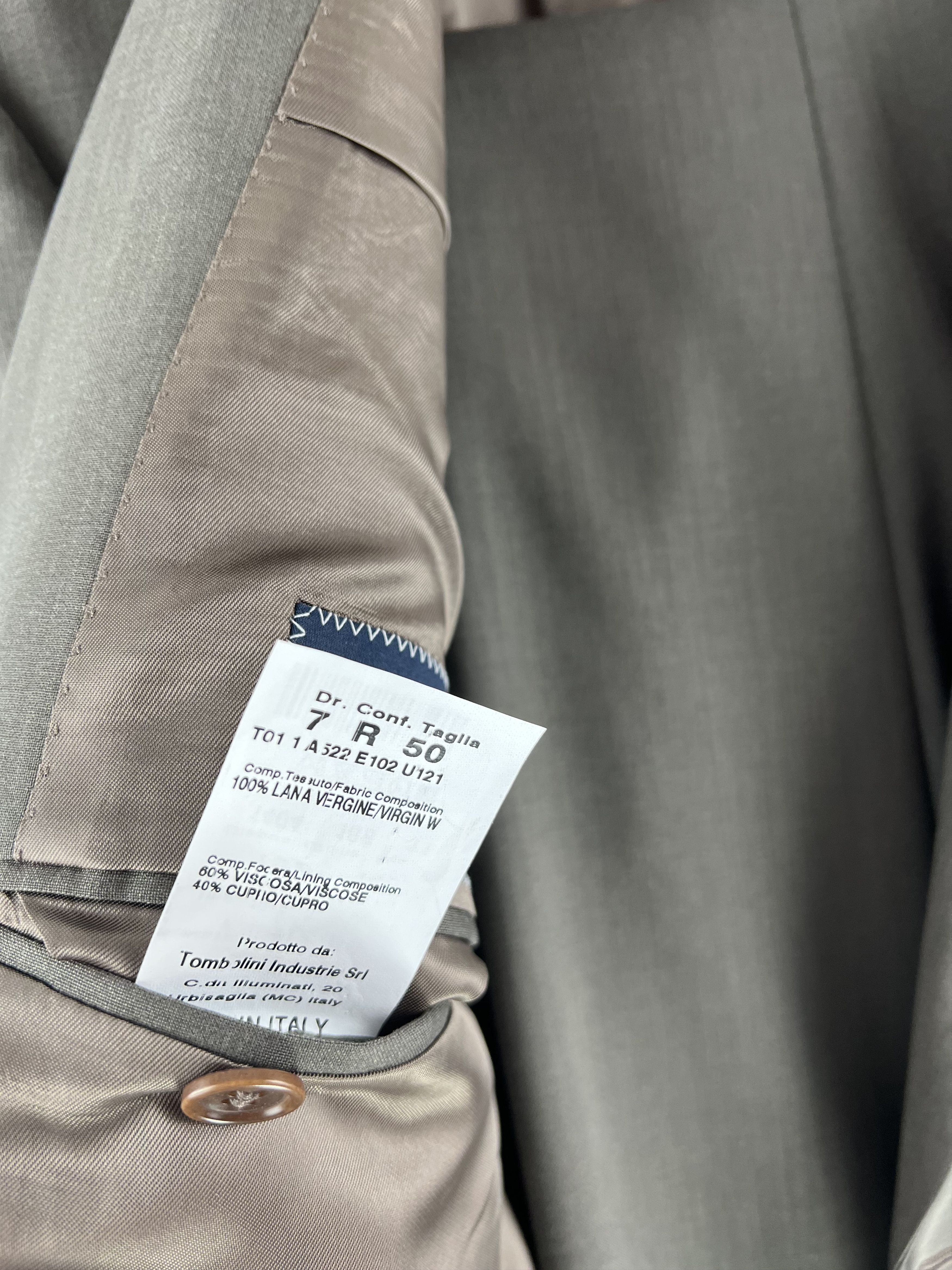 Tombolini Tombolini Wool Suit Size 50 Size 50R - 4 Thumbnail