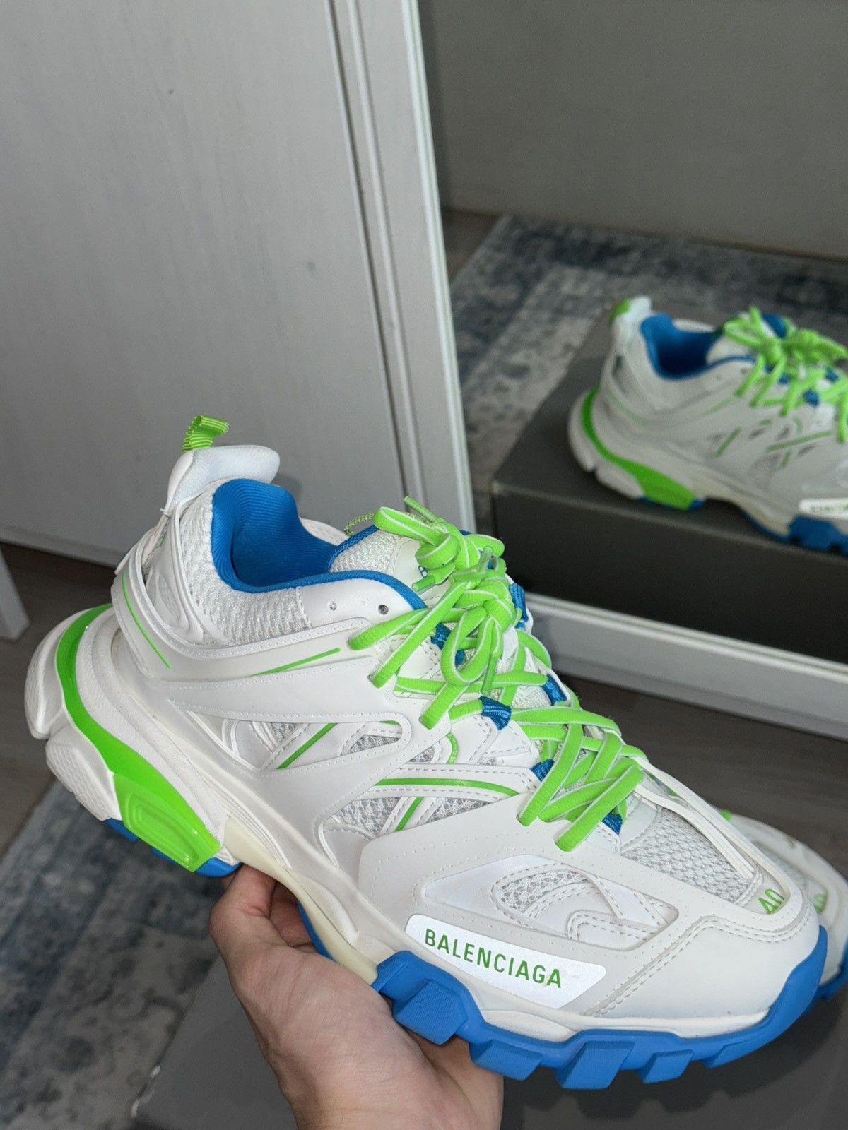 Balenciaga Balenciaga Track WHITE/GREEN/BLUE Size US 7 / EU 40 - 3 Thumbnail