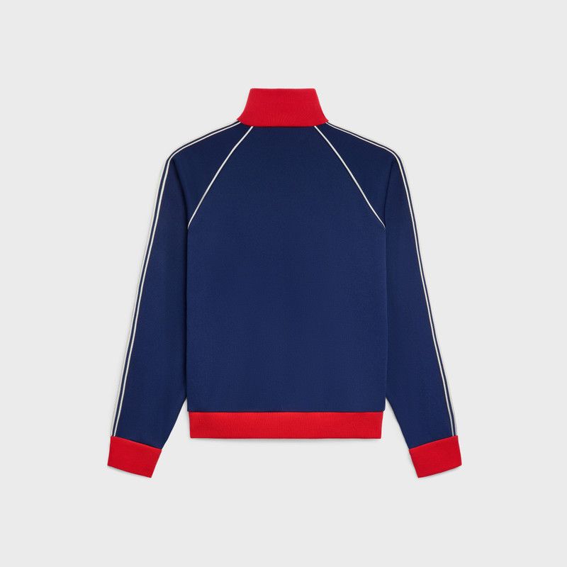 Celine o1bcso1str0126 2Y07H121O Tracksuit Jacket in Bleu Nuit/Red Size US M / EU 48-50 / 2 - 2 Thumbnail