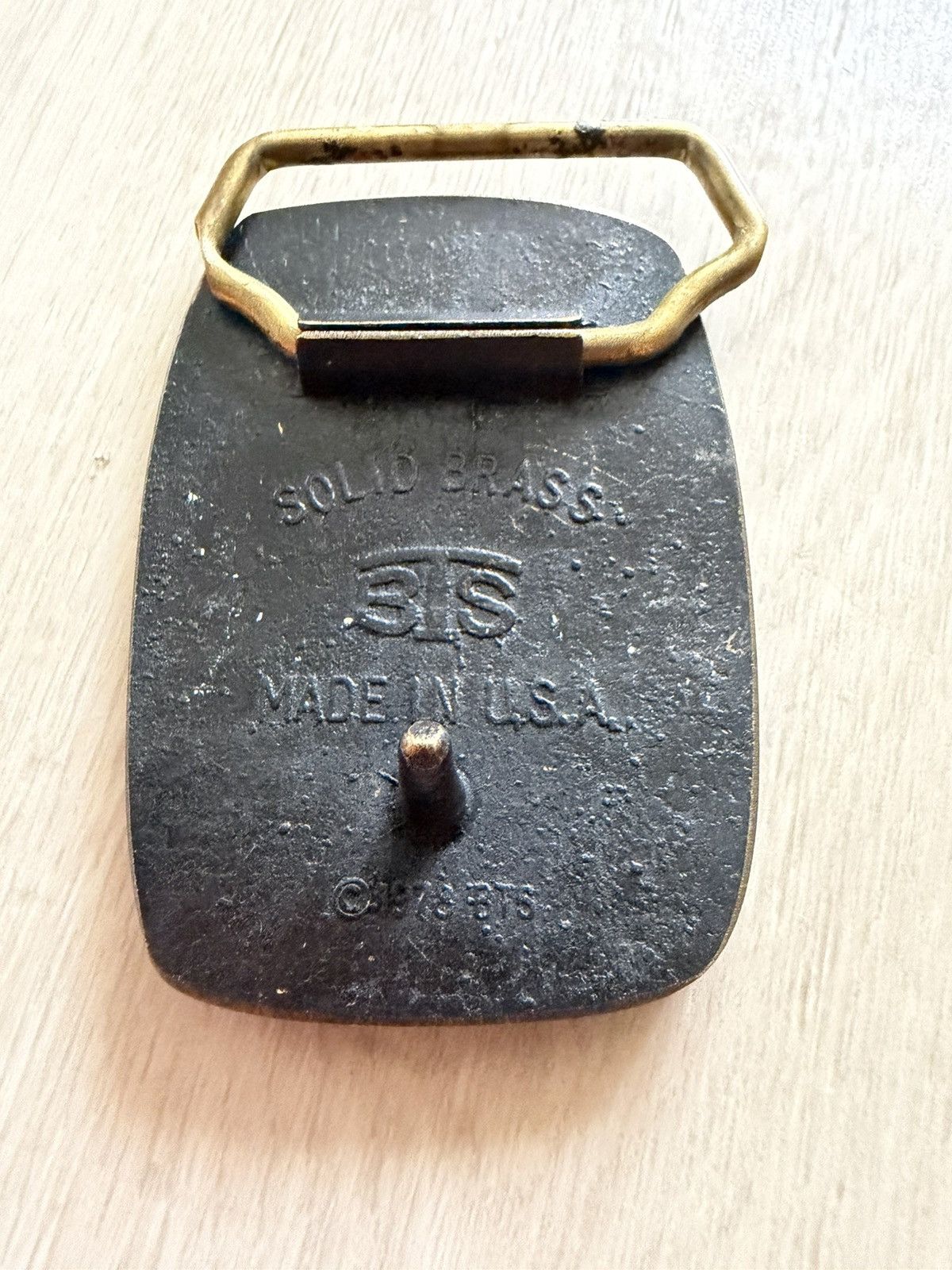 Vintage Vintage 70s 80s Solid Brass Large Mouth Bass Belt Buckle USA Size ONE SIZE - 3 Thumbnail