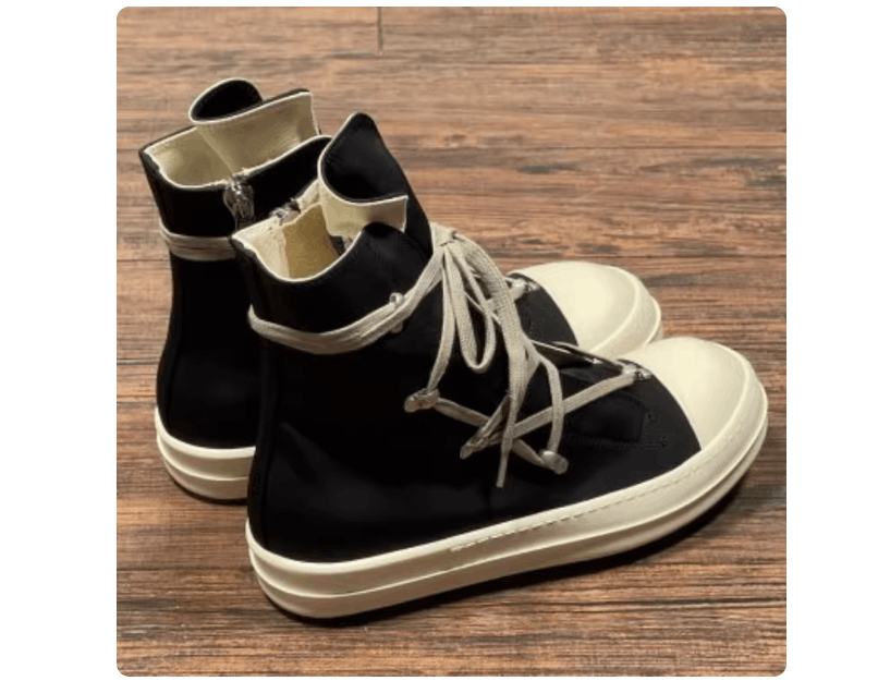 Rick Owens Drkshdw Rick Owens Men's Black 5-Star Strap High Top Sneakers Size US 9 / EU 42 - 5 Thumbnail