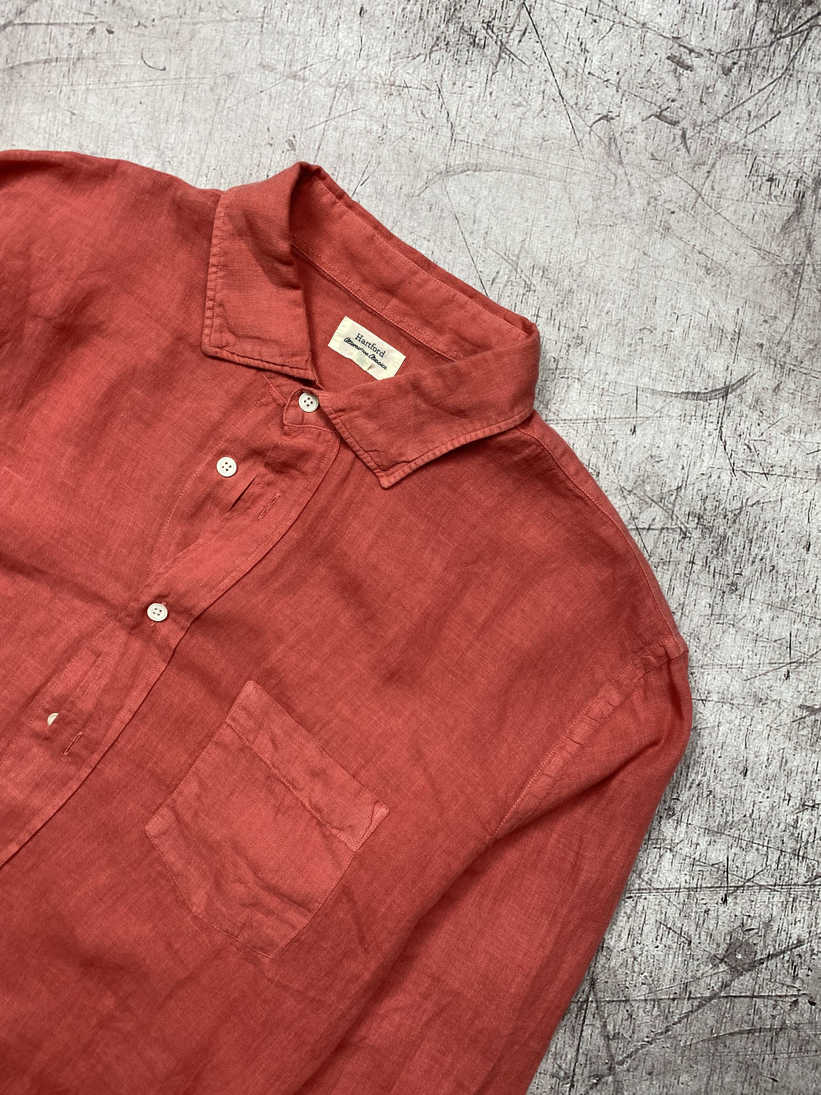 Hartford × Vintage Hartford Vintage Mens Linen Long Sleeve Shirt Size US XXL / EU 58 / 5 - 2 Thumbnail