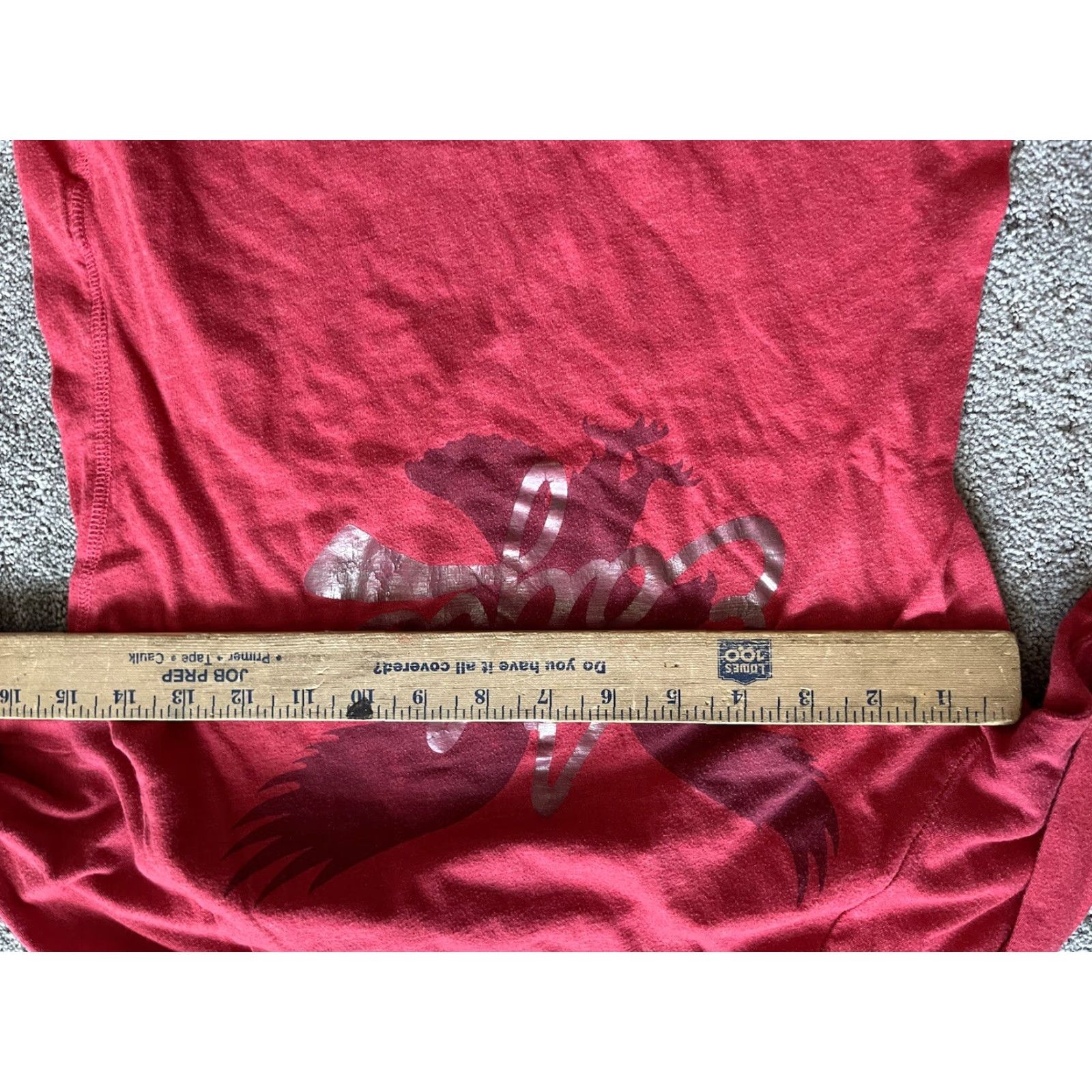 American Eagle Outfitters American Eagle Outfitters Shirt Women XS Red Graphic Crew Neck Long Sleeve Cotton Blend Stretch All Seasons Casual Size XS / US 0-2 / IT 36-38 - 4 Thumbnail