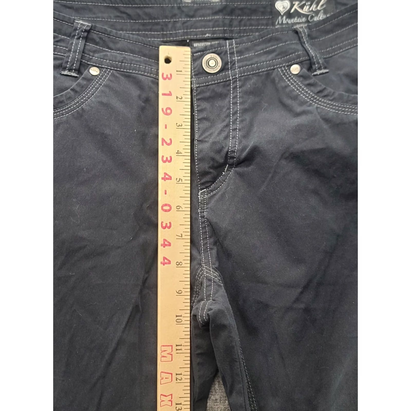 Vintage Kuhl Pants Womens 10x32 Free Flex Relaxed Fit Bootcut Roll Up Hiking Outdoor MTB Cargo Pants Black Casual Travel Workwear 32 In Inseam Men? Size 32" / US 10 / IT 46 - 6 Thumbnail