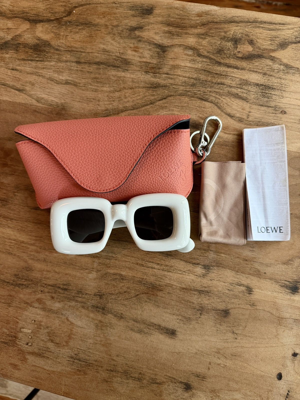 Loewe Loewe Inflated Oversized Square Sunglasses – White Size ONE SIZE - 2 Thumbnail