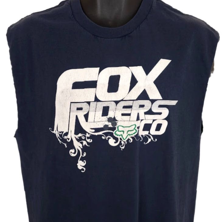 Vintage VINTAGE Fox Racing T Shirt Mens Size Large Blue 90s Motocross Supercross Size US L / EU 52-54 / 3 - 2 Thumbnail
