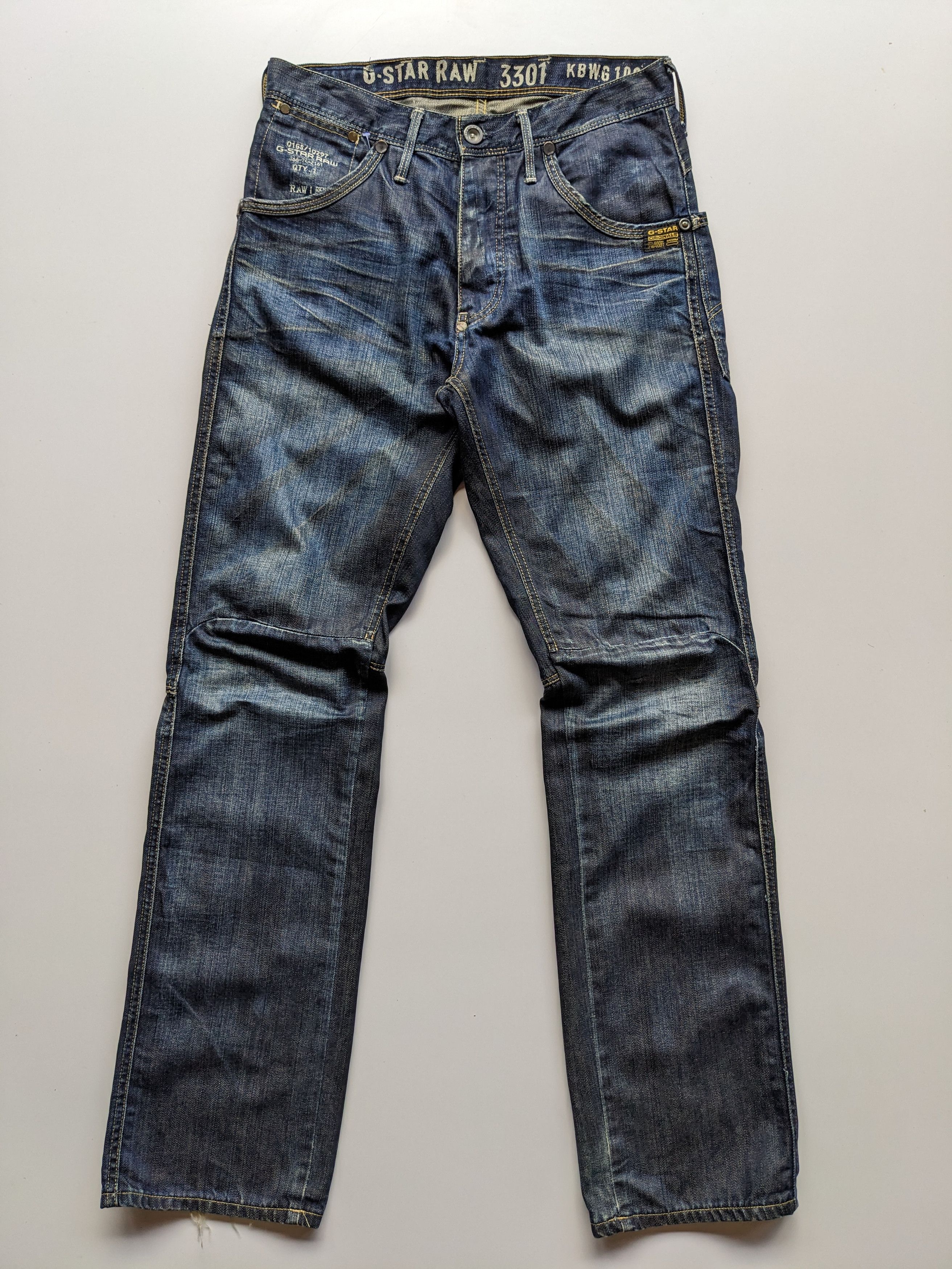 G-Star × If Six Was Nine G Star Raw 3301 twisted leg indigo denim Size US 31 - 1 Thumbnail