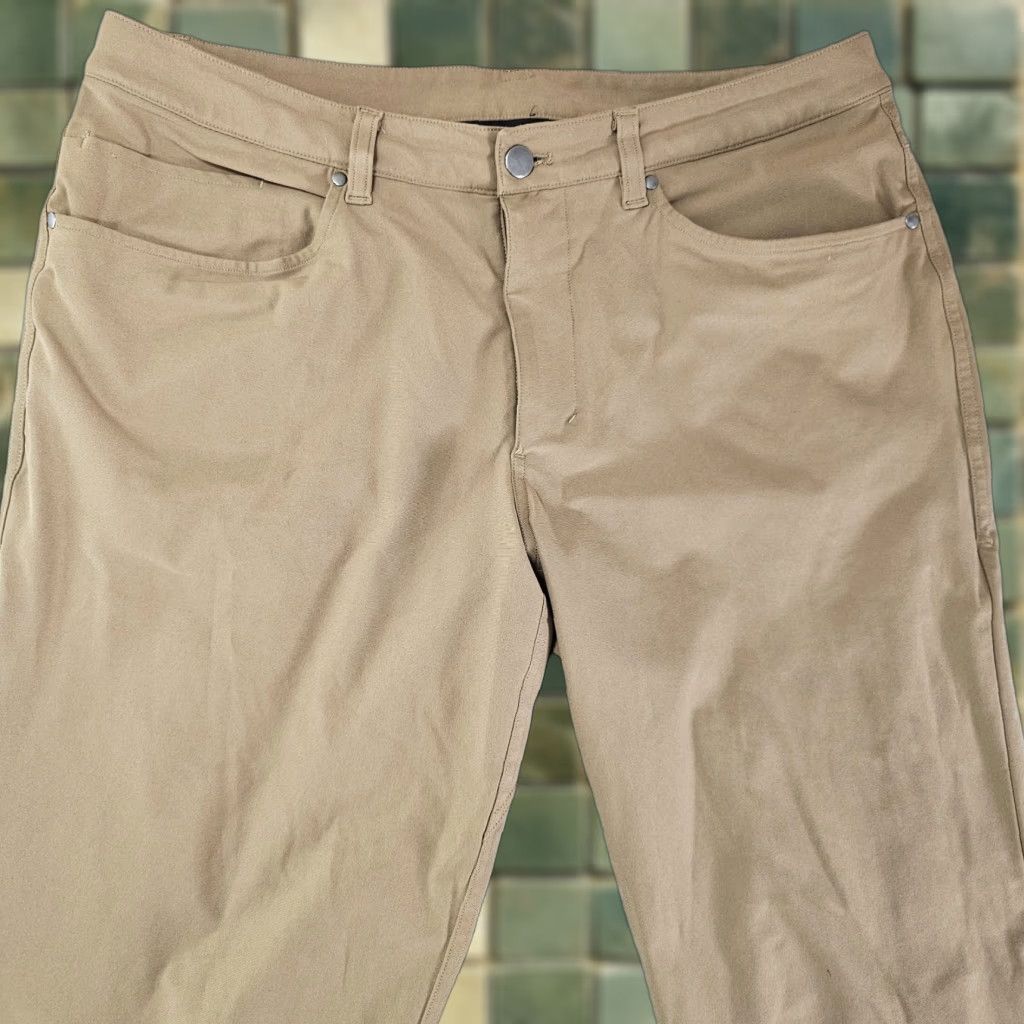 Lululemon Lululemon Pants Mens 33 Classic Fit 5-Pocket Chino Stretch Brown Size US 33 - 1 Thumbnail