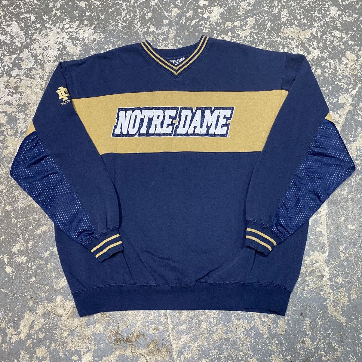 Other Vintage Norte Dame Navy Mesh Sleeve Lee Sport Hoodie Sweat Size US XL / EU 56 / 4 - 1 Thumbnail
