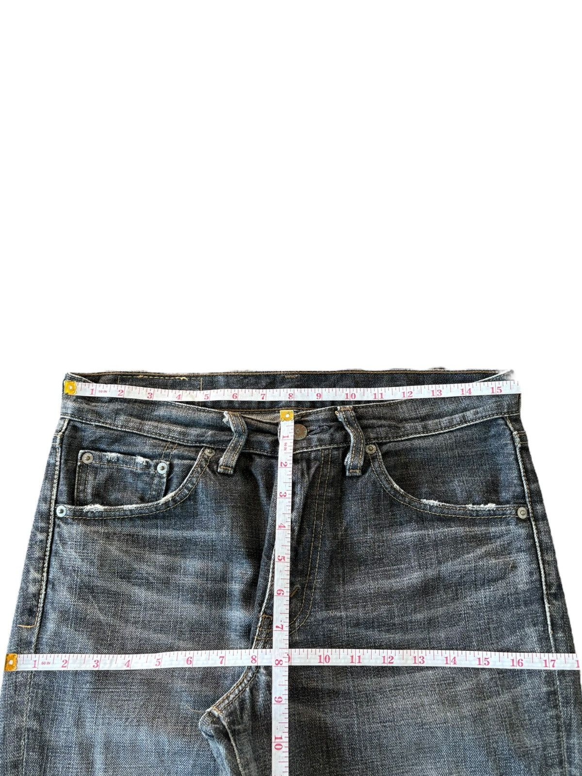 Levi's Vintage 90s Levis 517 Black Distressed Flare Jeans Size US 31 - 6 Thumbnail