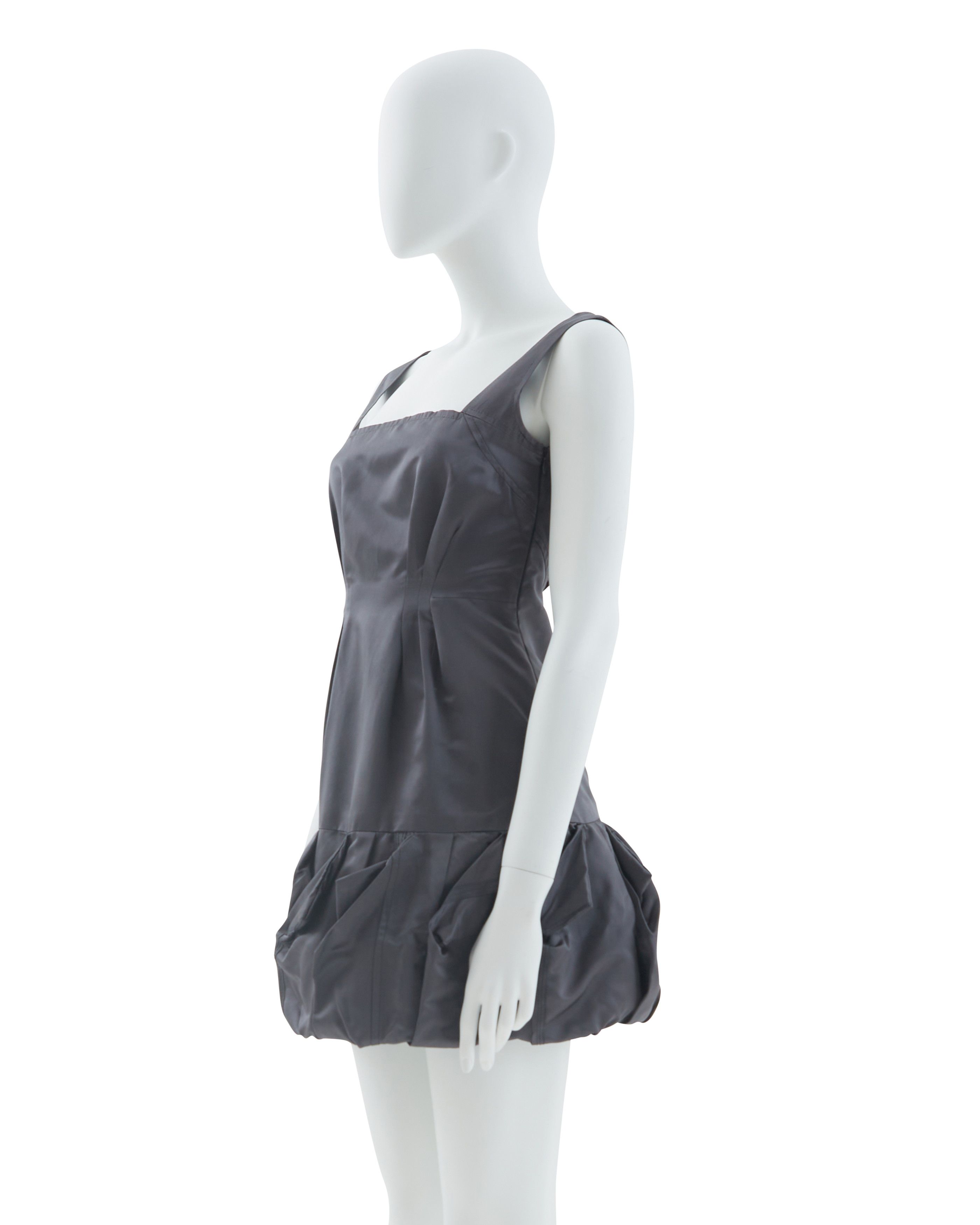 Prada Prada S/S 2007 Gray silky cocktail dress Size S / US 4 / IT 40 - 2 Thumbnail