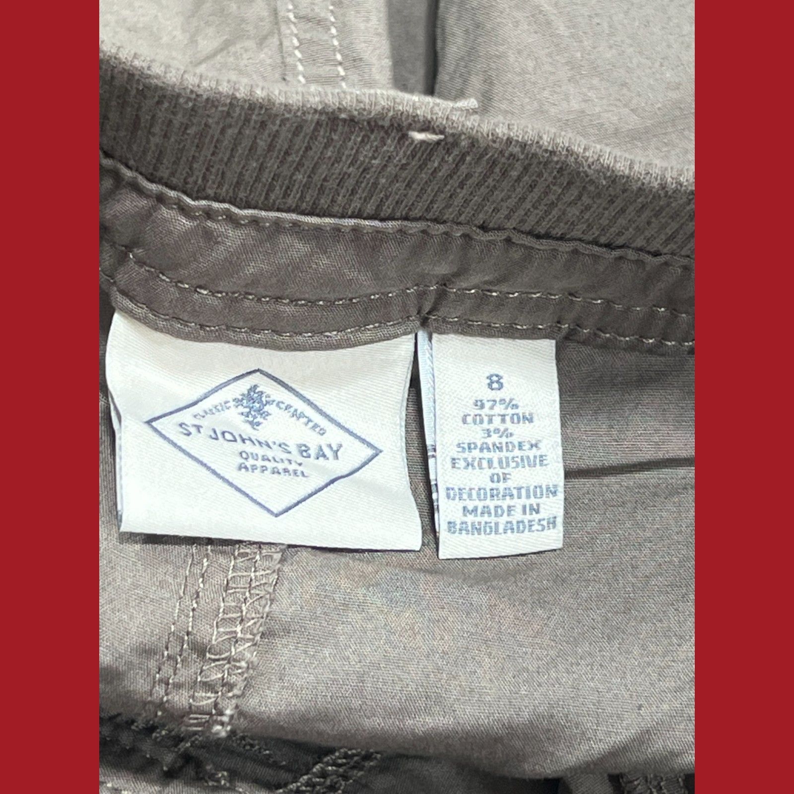 Other St. John's Bay - Women's Mid-Rise Cargo Bermuda Short - Brow Size 30" / US 8 / IT 44 - 11 Thumbnail