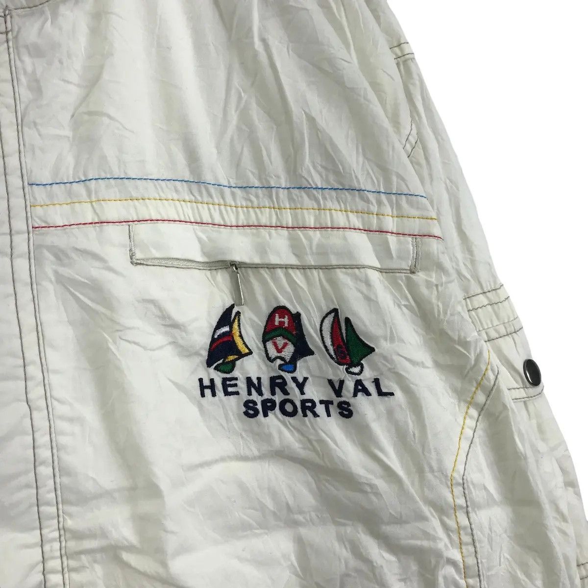 Vintage Vtg HENRY VAL SAILING Gear Sport Denim Jeans White Jacket Size US M / EU 48-50 / 2 - 7 Thumbnail