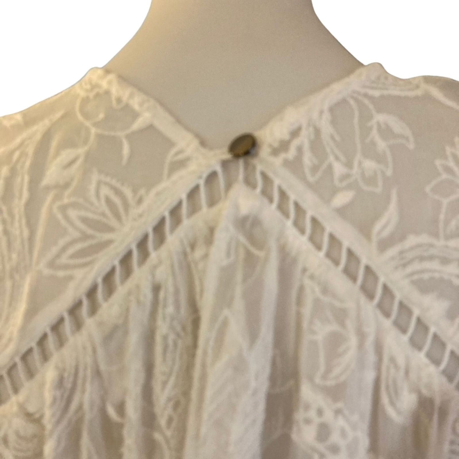 Zimmermann BEAUTIFUL Zimmerman Embroidered Silk Top, Sheer Size 1 Size S / US 4 / IT 40 - 6 Thumbnail