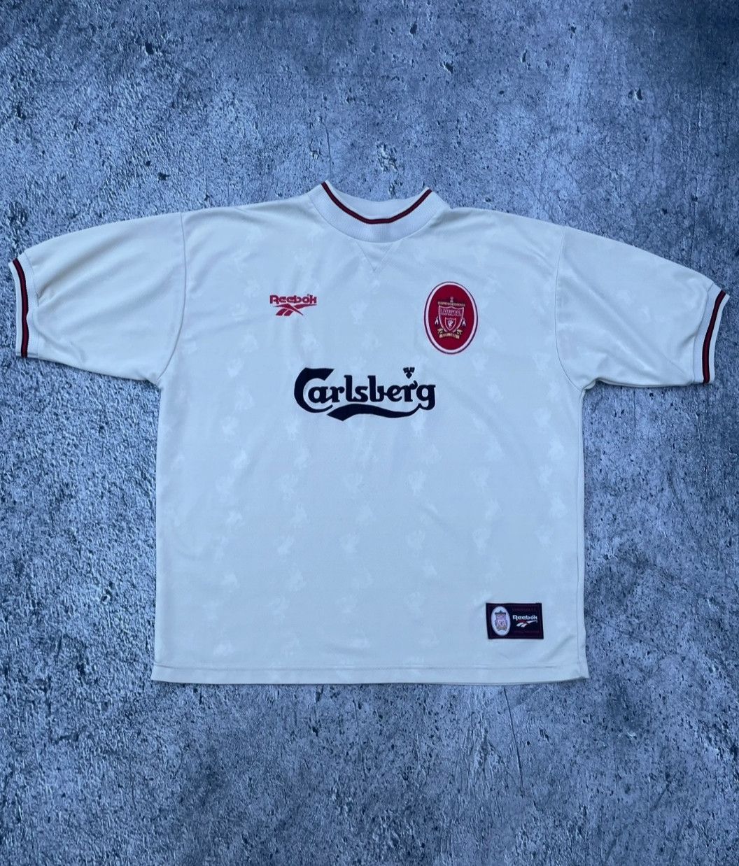 Reebok Vintage 1996 1997 Liverpool away jersey Size US XL / EU 56 / 4 - 1 Thumbnail