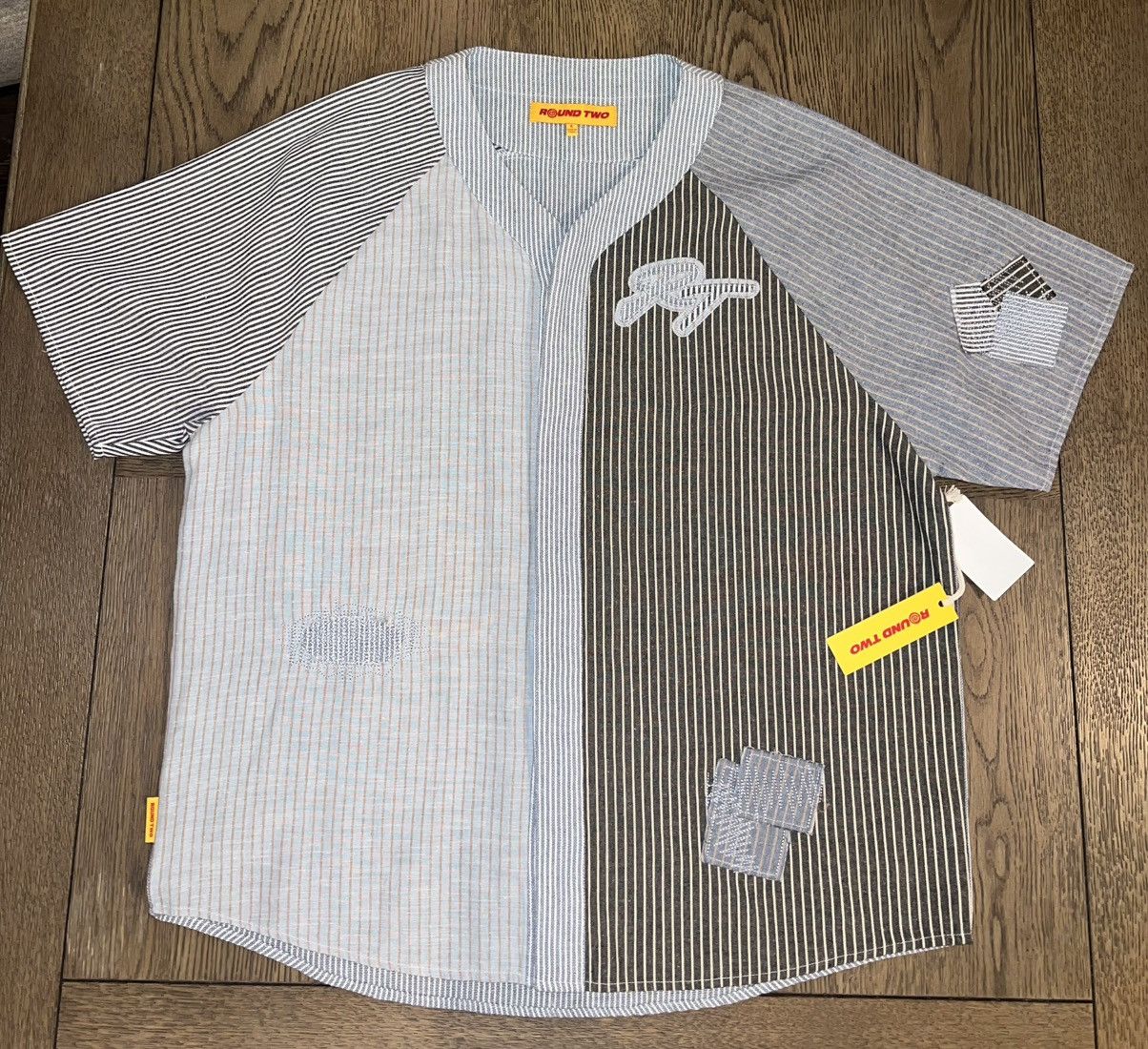 Round Two Round Two x Sean Wotherspoon Patchwork Baseball Tee Size US L / EU 52-54 / 3 - 1 Thumbnail