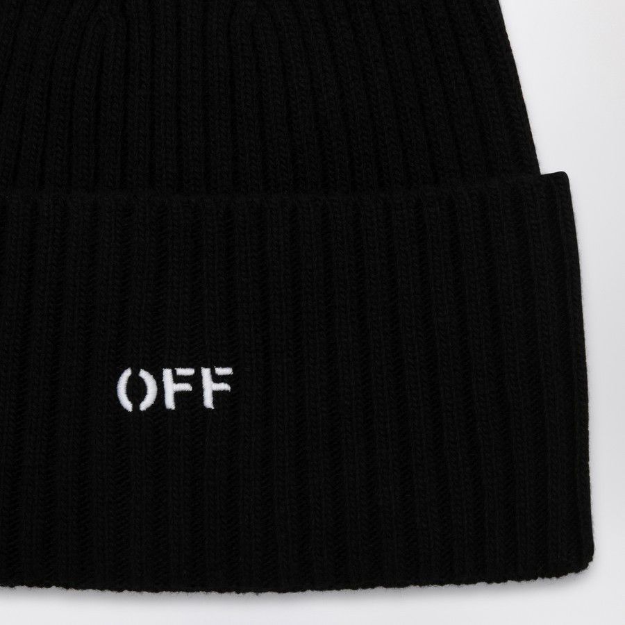 Off-White o1d2blof0924 Size: OS / Wool Cap With Logo in Black Size ONE SIZE - 3 Thumbnail