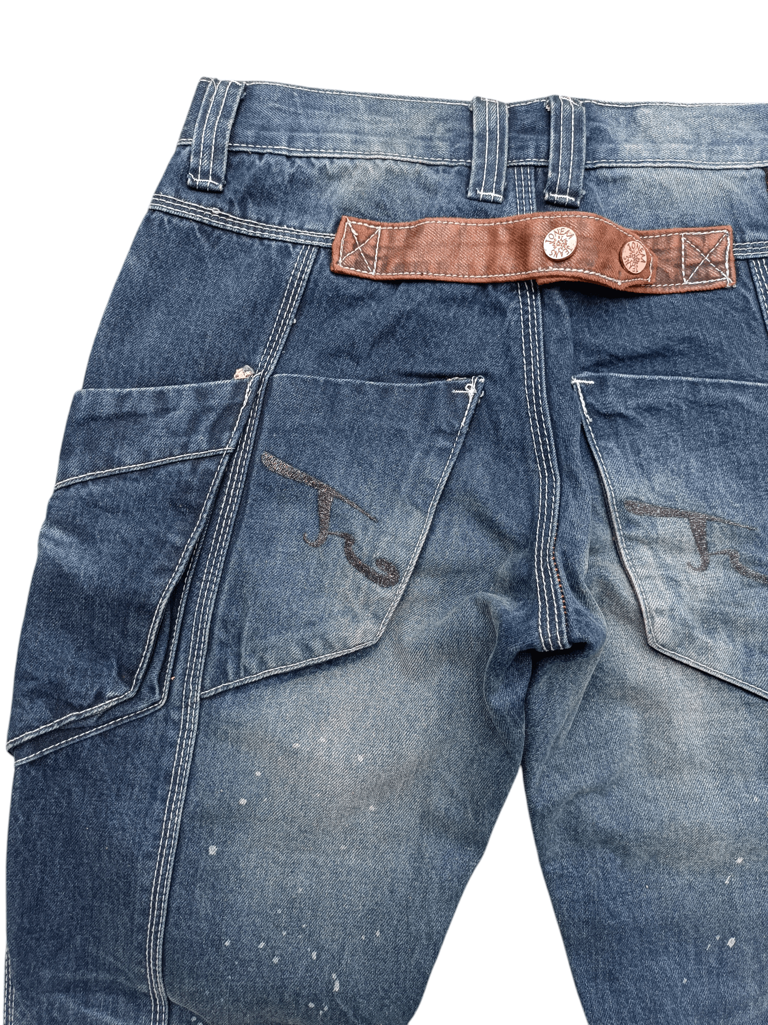 Hysteric Glamour RARE Joneaa Multi Pocket Design Knee Strap Jeans Size US 30 / EU 46 - 4 Thumbnail