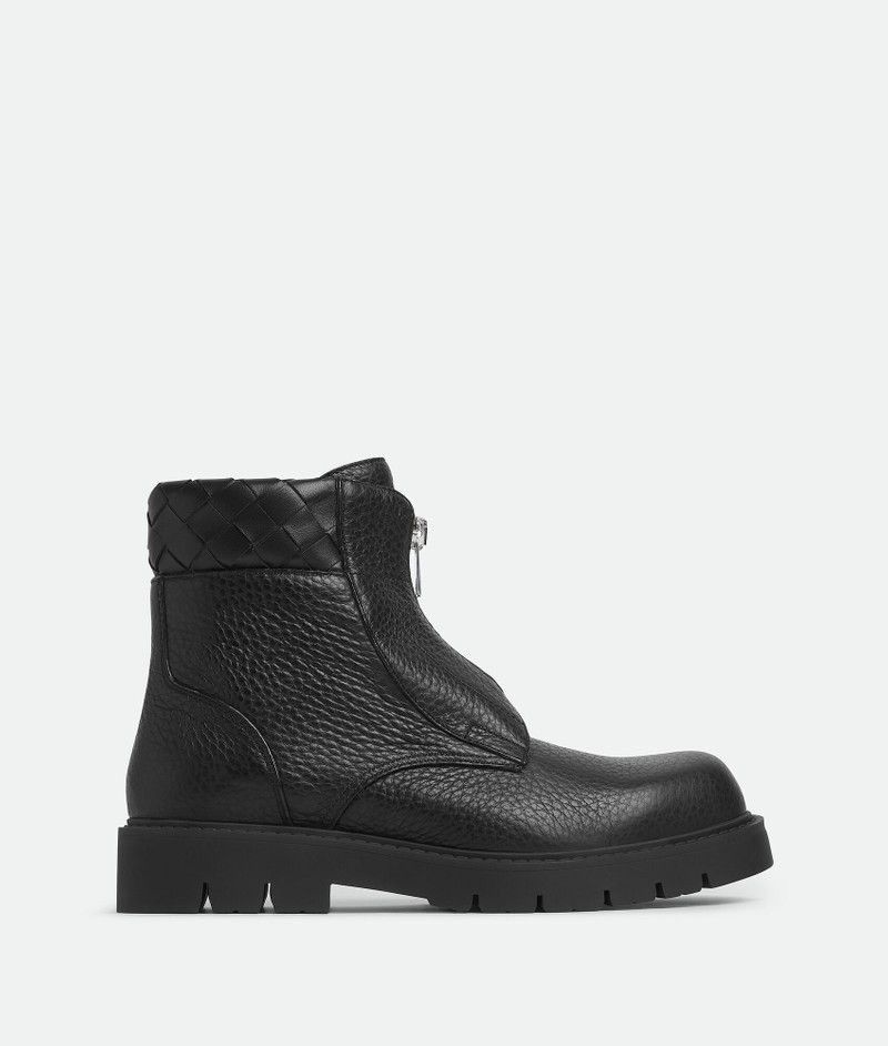 Bottega Veneta Bottega Veneta Haddock Intercciato Zip Up Ankle Boots Size US 6 / EU 39 - 1 Thumbnail