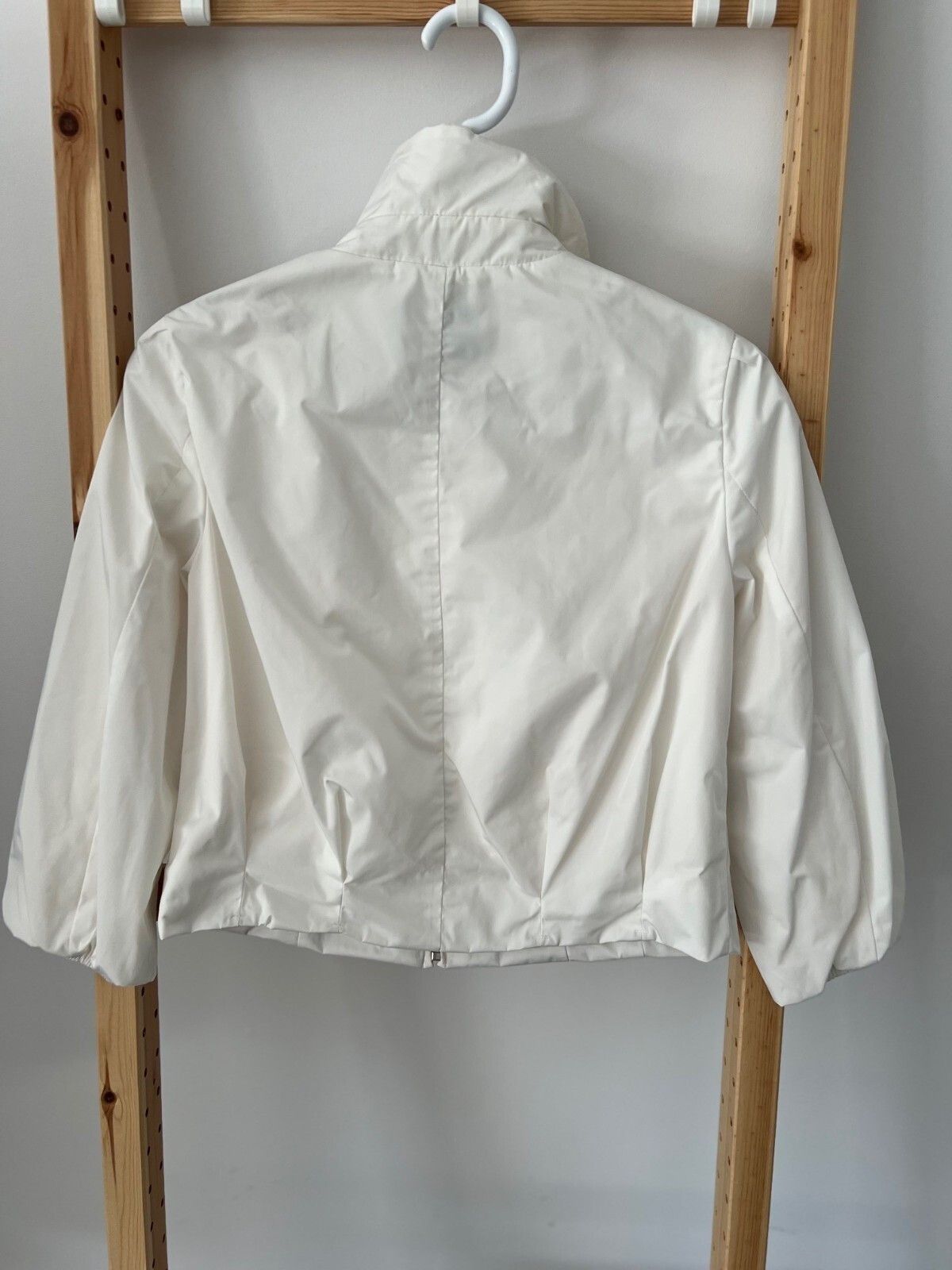 Banana Republic Banana Republic Petite Short Zip Jacket White ( XS ) Size XS / US 0-2 / IT 36-38 - 3 Thumbnail