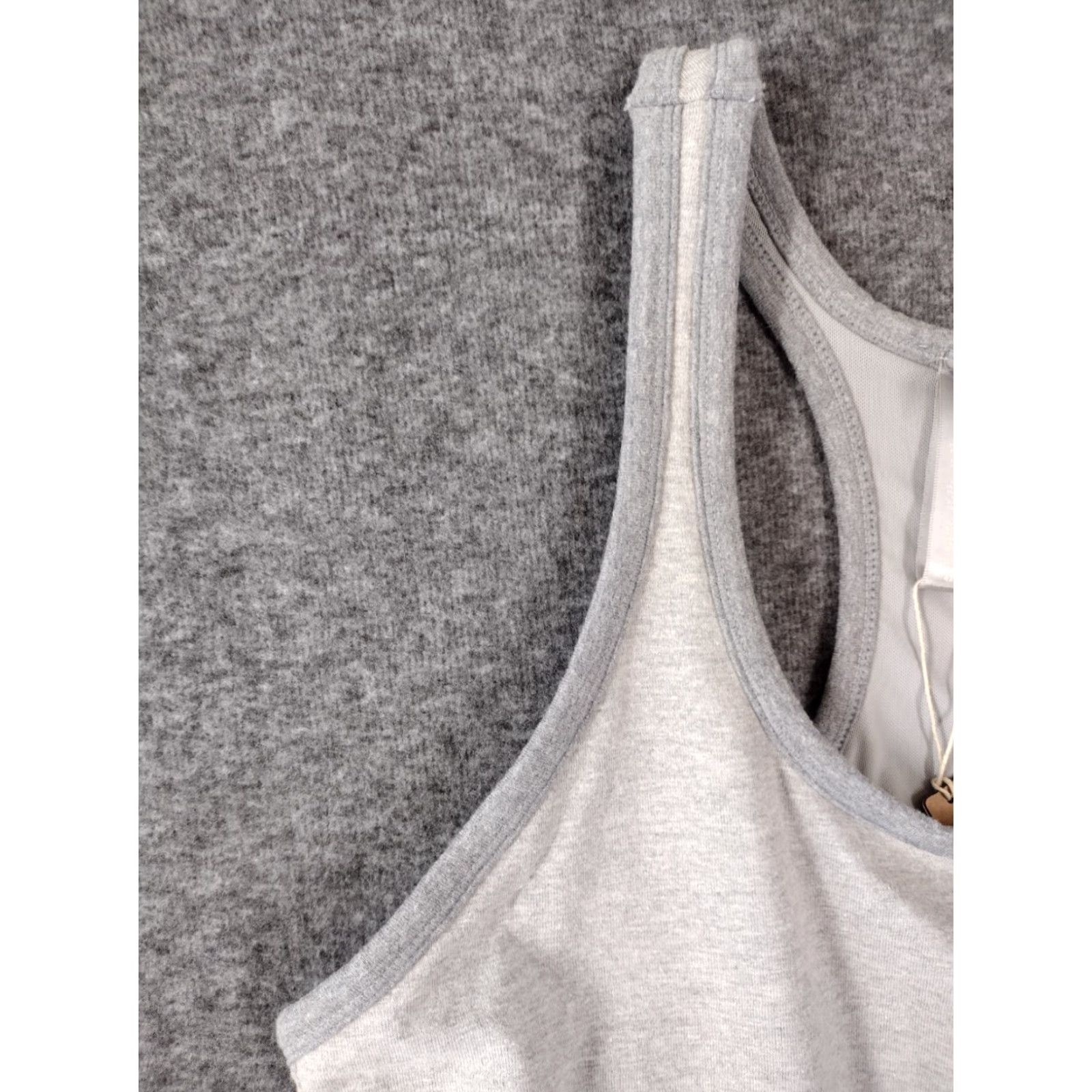 SKIMS SKIMS Women's Bodysuit Outdoor Mid Thigh Heather Grey 4XL AP-BSS-0844 Size XXL / US 16-18 / IT 52-54 - 6 Thumbnail