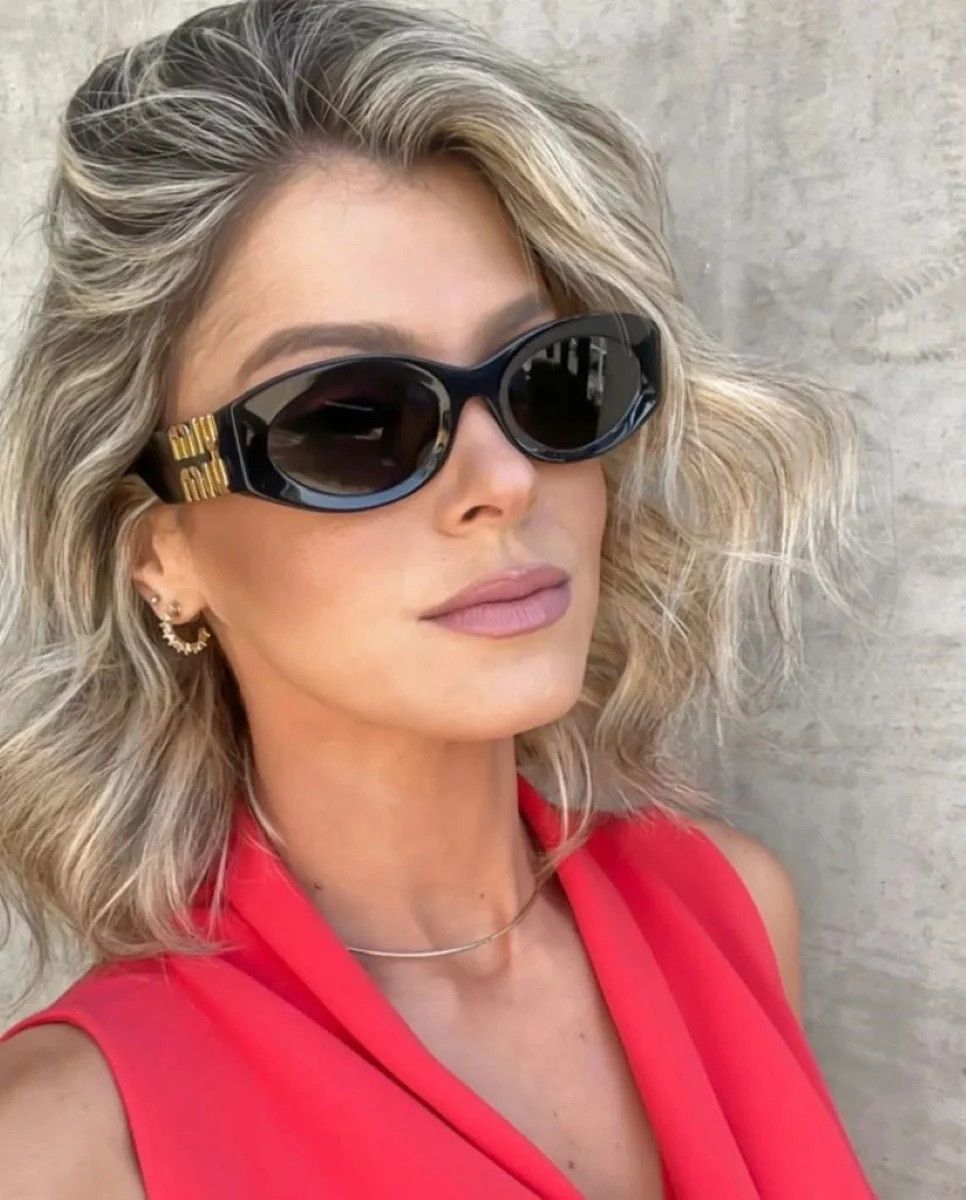 Miu Miu NEW Miu Miu MU11WS 1AB5S0 GLIMPSE Oval Women Sunglasses Size ONE SIZE - 9 Thumbnail