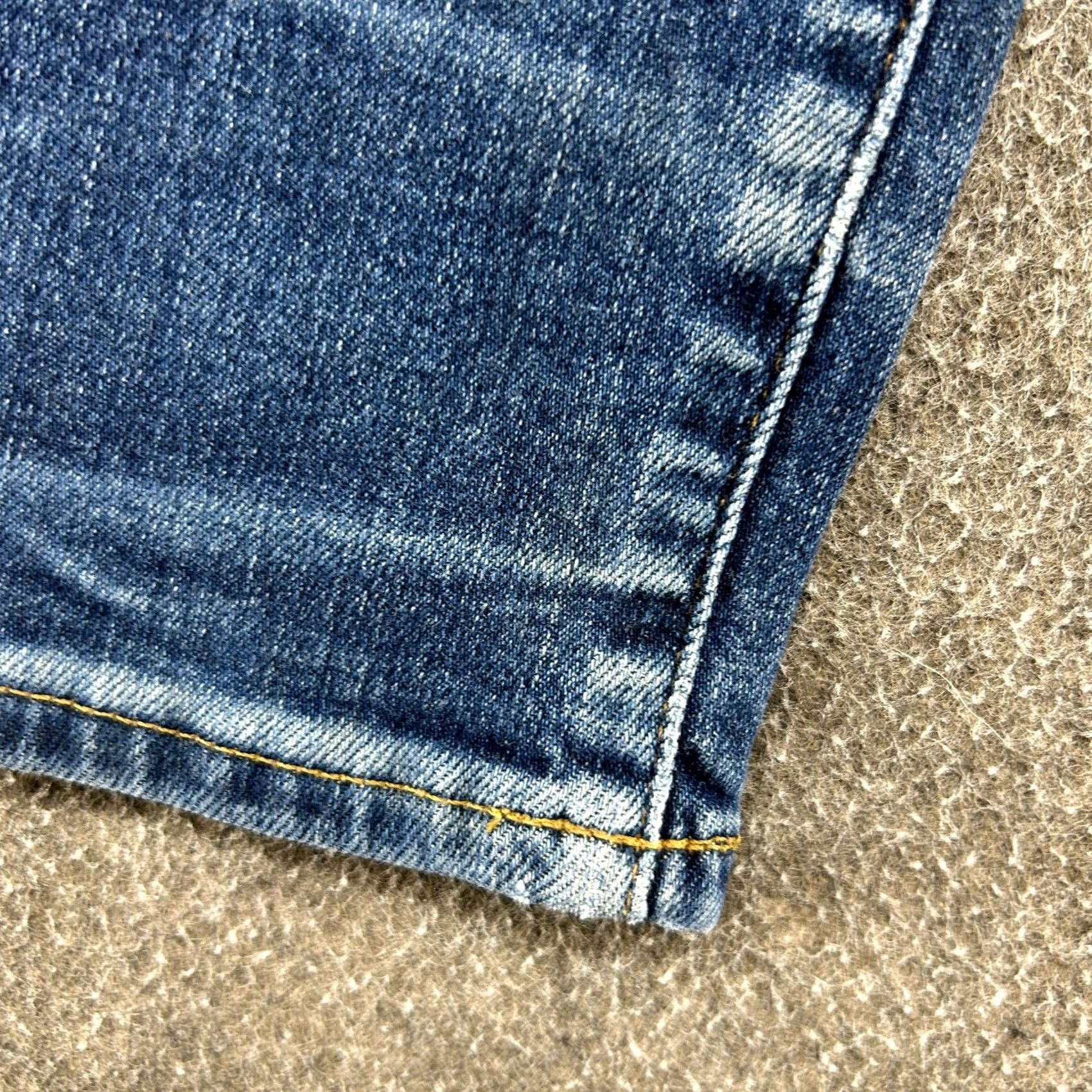 American Eagle Outfitters American Eagle Jeans Mens Slim 26x28 Blue Dark Wash Straight Leg 5-Pocket Denim Cotton Slim Fit Cowboy Logo Distressed Vintage: No Mens Size US 26 / EU 42 - 5 Thumbnail