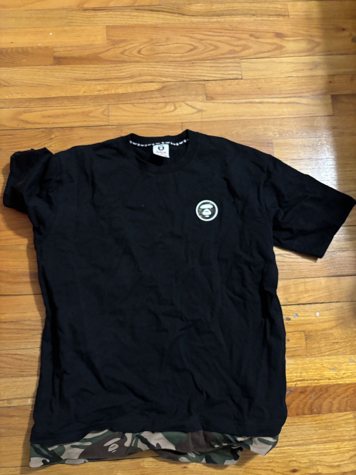 Aape Black and camo oversized tee Size US L / EU 52-54 / 3 - 1 Thumbnail