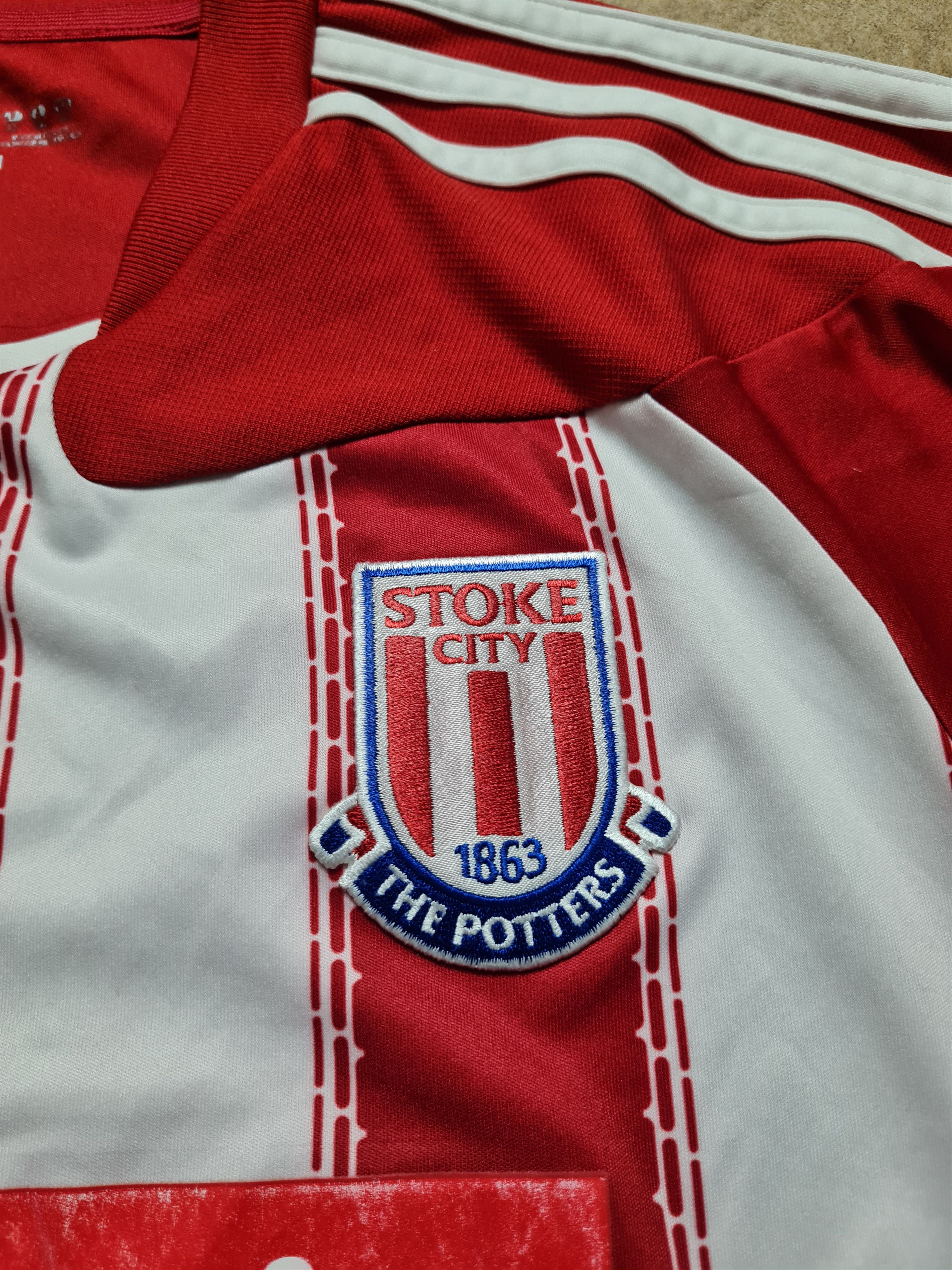 Adidas Jersey Adidas #9 Jones Stoke City 2010/11 Soccer Shirt Size US XS / EU 42 / 0 - 16 Thumbnail