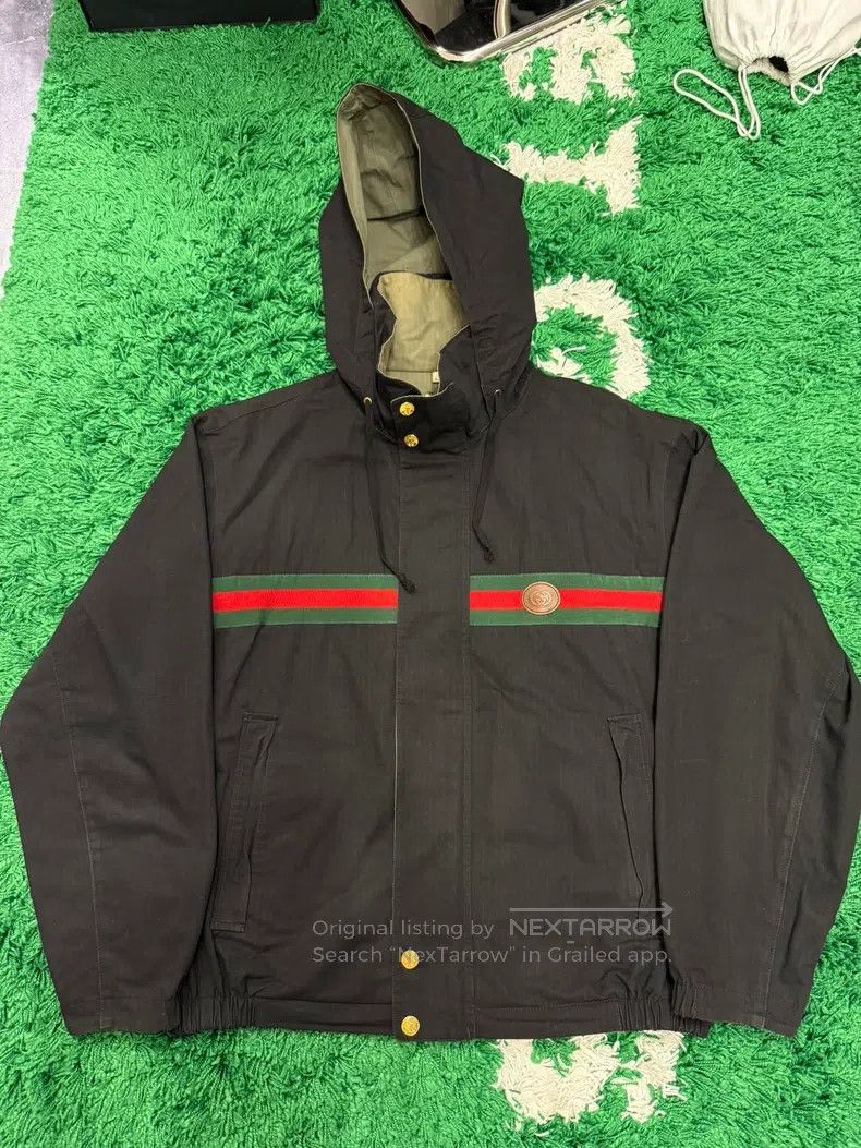 Gucci Guicci Reversible ultra-heavyweight logo men's black jacke Size US M / EU 48-50 / 2 - 1 Thumbnail