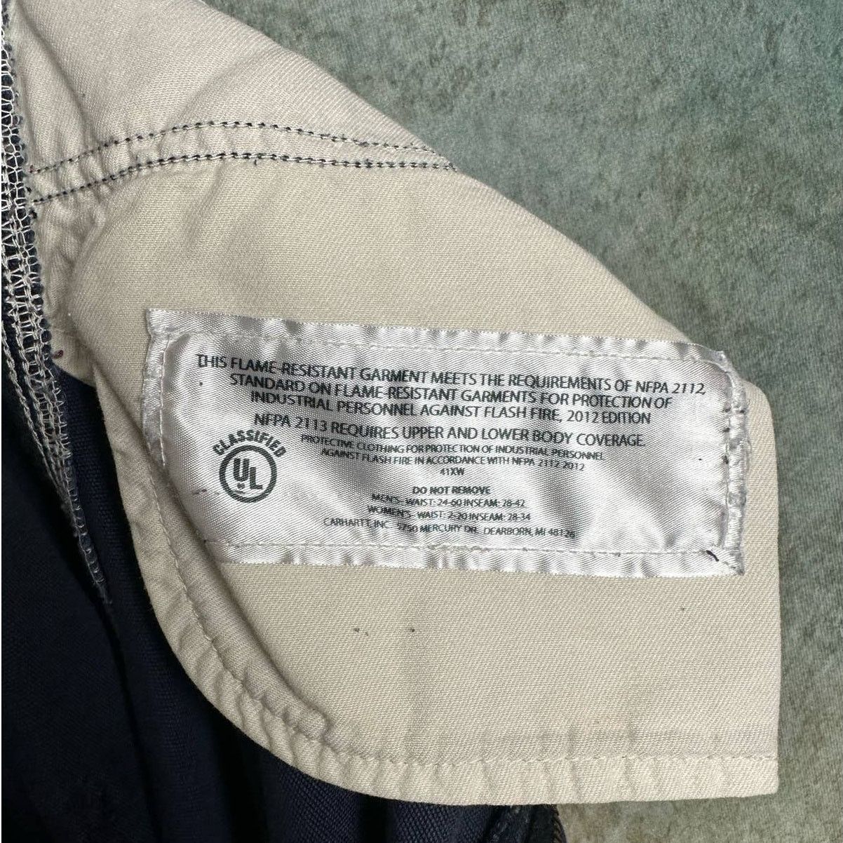 Carhartt × Vintage Vintage 90s Carhartt Carpenter Pants Sz 38 Fire Resistant Size US 38 / EU 54 - 11 Thumbnail