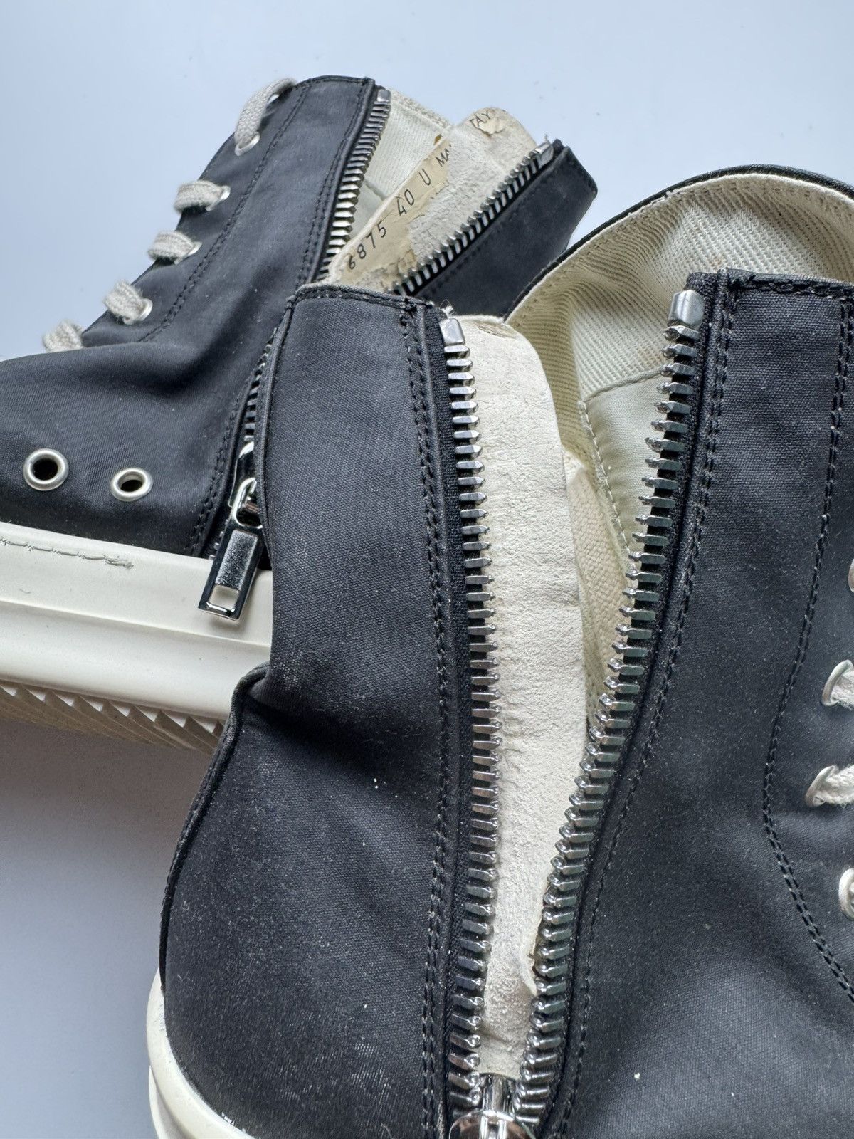 Rick Owens Drkshdw Rick Owens Drkshdw Vegan Ramones Size US 7 / EU 40 - 7 Thumbnail