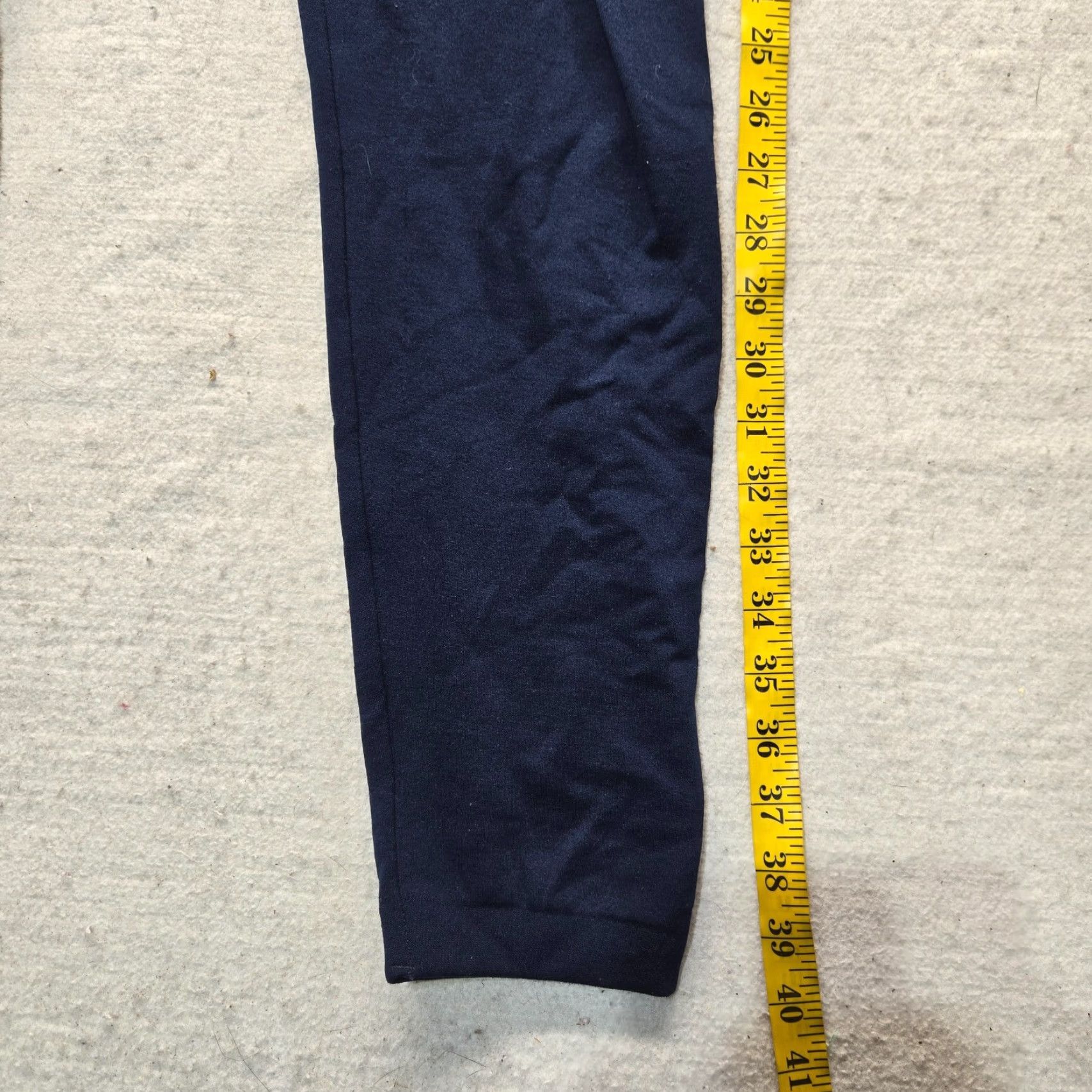 Vintage New Directions Navy Blue Legging Elastic Waist Stretch Polyester Solid Women's 1X Pants 1X Plus Blues Navy Skintight Jegging Modern - Mens? Size 40" / US 18 - 7 Thumbnail