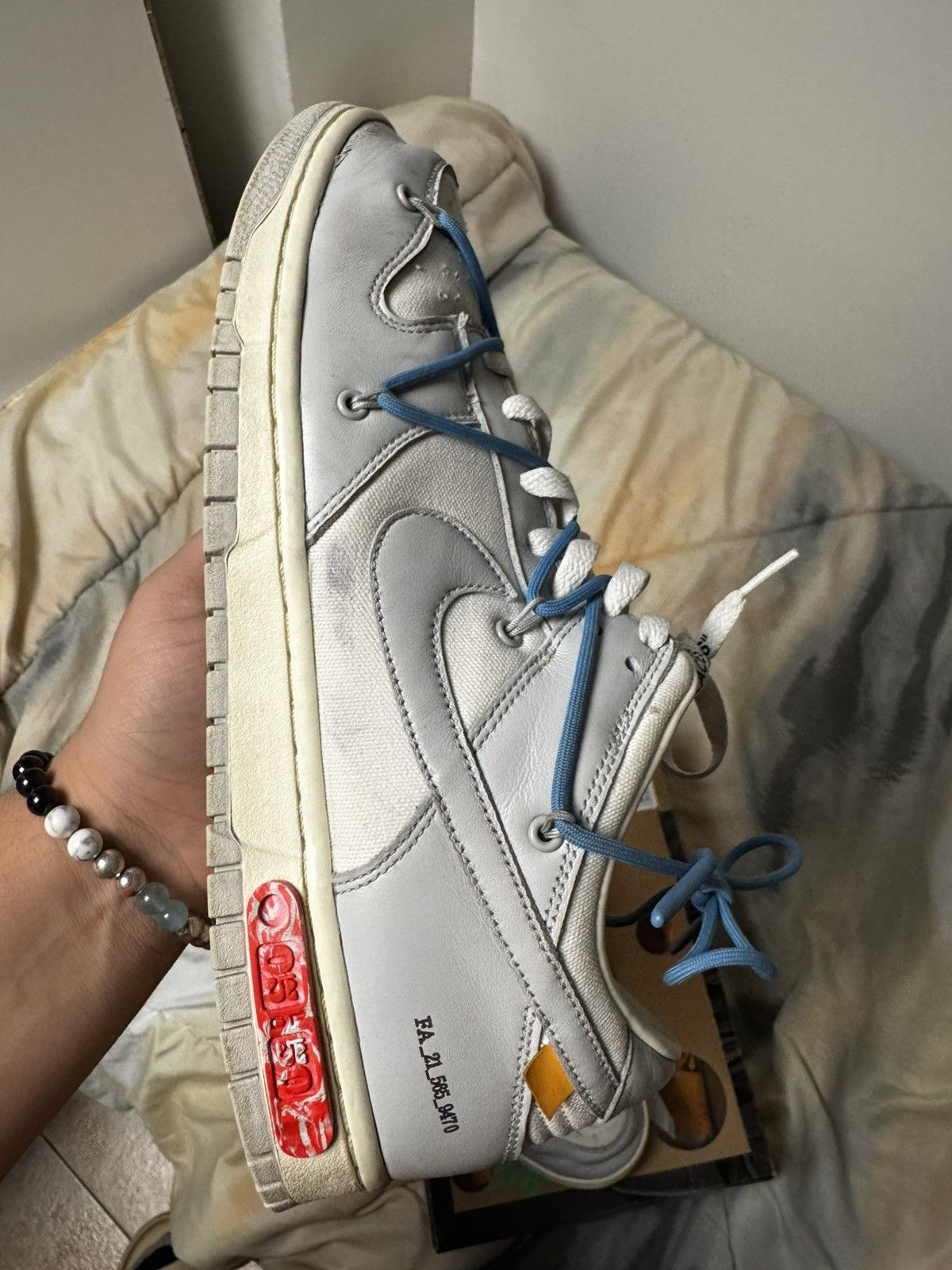 Nike × Off-White Nike Dunk Low Off-White Lot 5 Size US 11.5 / EU 44-45 - 16 Thumbnail