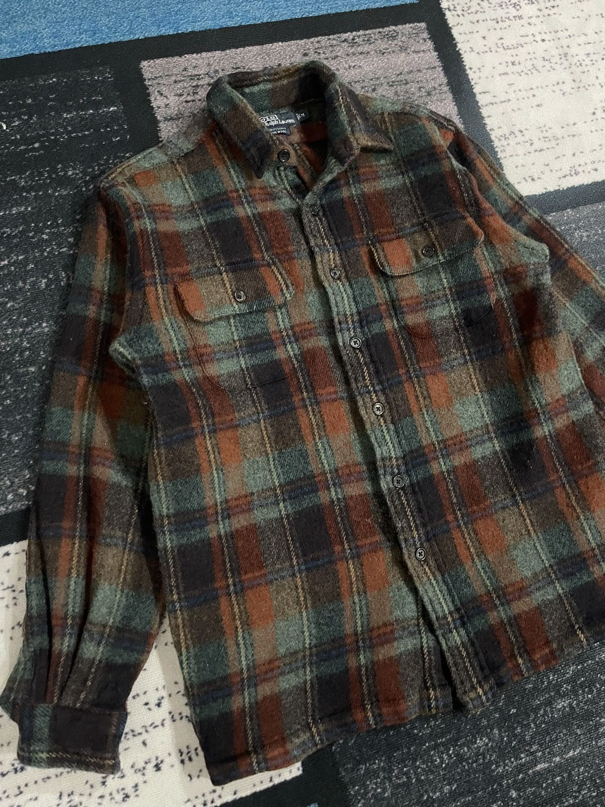 Polo Ralph Lauren Vintage Polo Ralph Lauren Whitman Wool Plaid Shirt Size US M / EU 48-50 / 2 - 4 Thumbnail