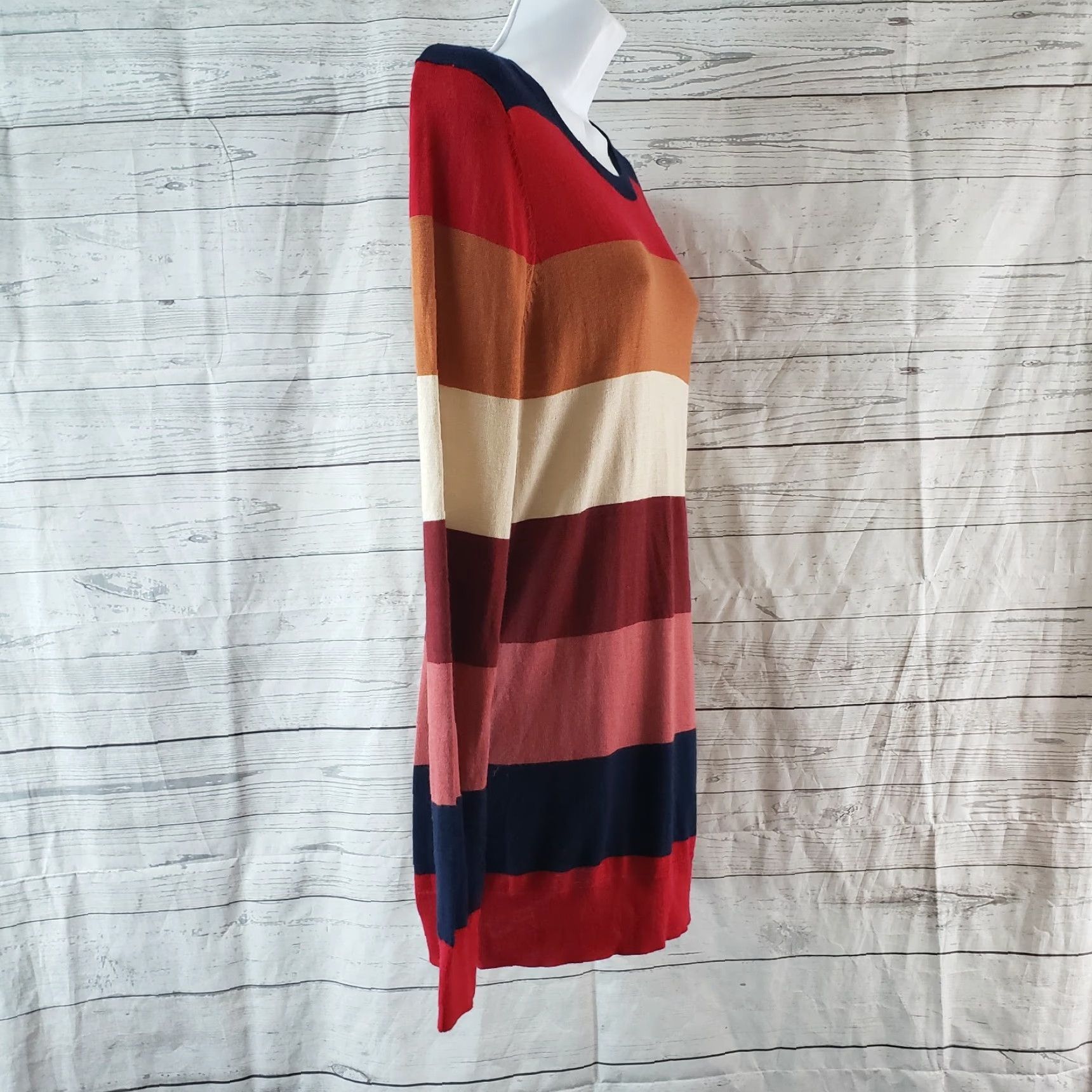 Splendid Splendid Womens Maternity Sweater Sz Small Multicolor Striped Long Sleeve knit Viscose Blend Pullover Round Neck Size S / US 4 / IT 40 - 3 Thumbnail