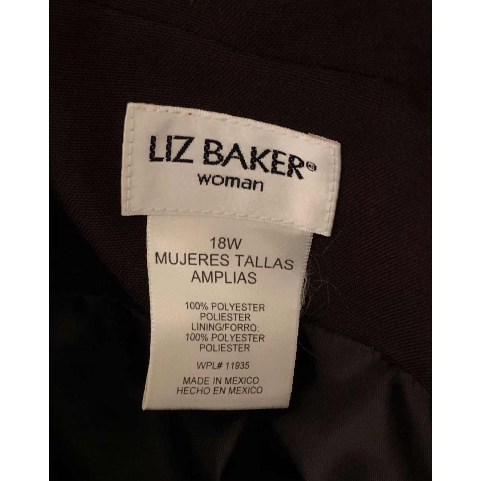Vintage Liz Baker Blazer Jacket 18W Brown 1 Button Pockets Lined Career Office Work Blazer Womens 18W Brown Jacket Size XXL / US 16-18 / IT 52-54 - 4 Thumbnail