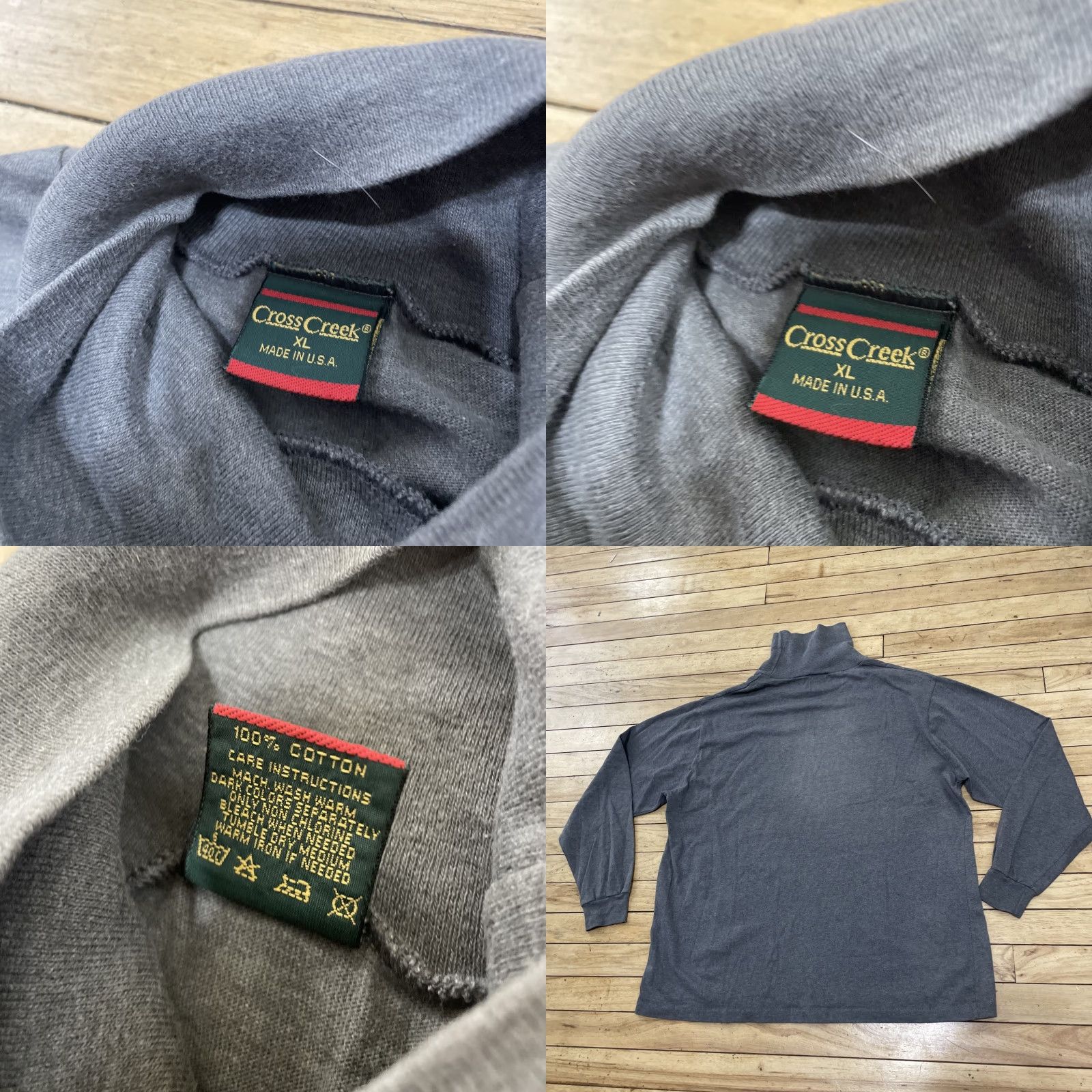 Vintage VINTAGE Cross Creek Sweater Men XL Gray Turtleneck Pullover Made USA 90s Minimal Shirt Mens Winter Knit Mock Neck Pullover 90s Cross Creek Stone gray Size US XL / EU 56 / 4 - 10 Thumbnail